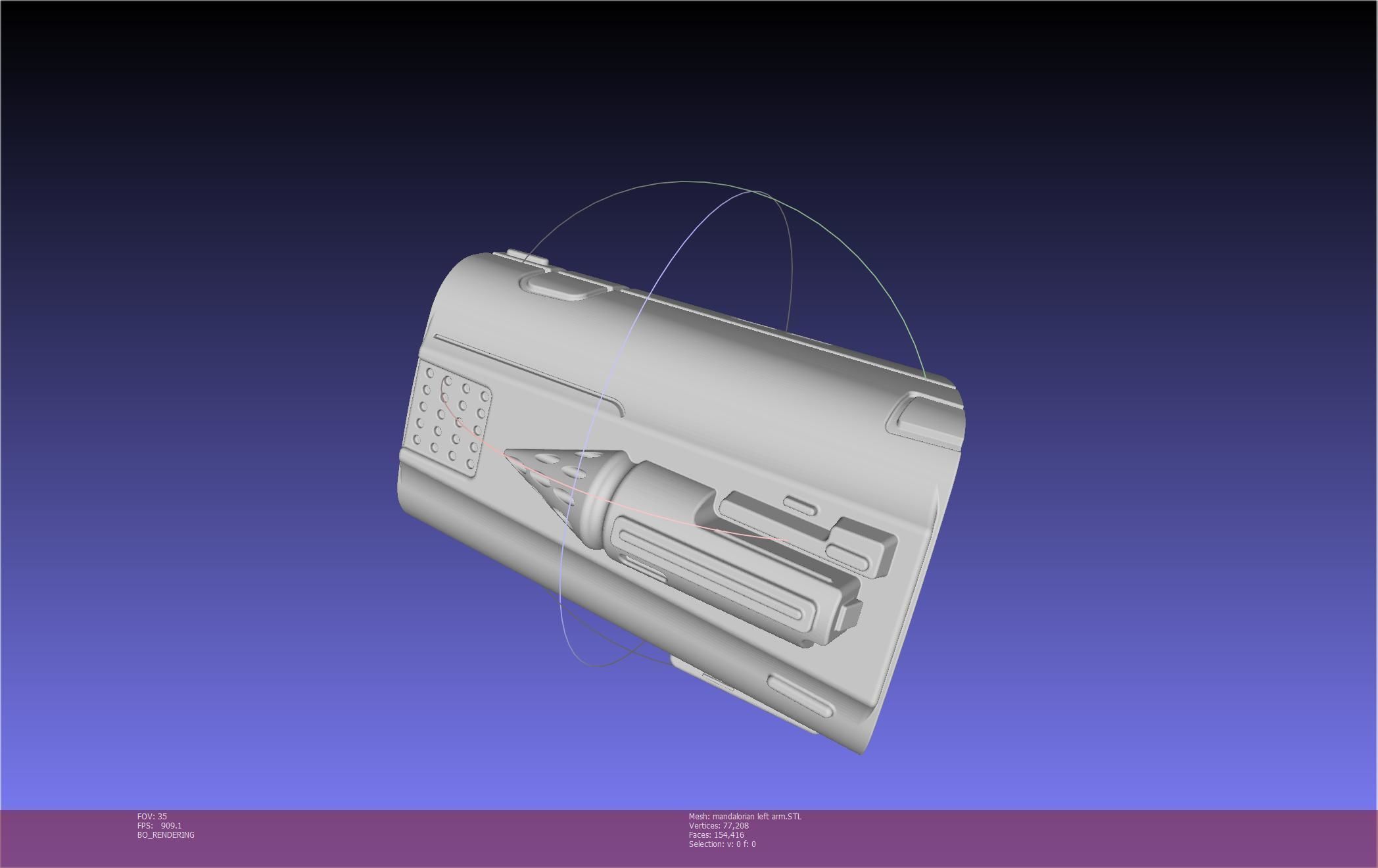 Star Wars Mandalorian Beskar Armor Left Arm Whistling Birds 3D print model_120