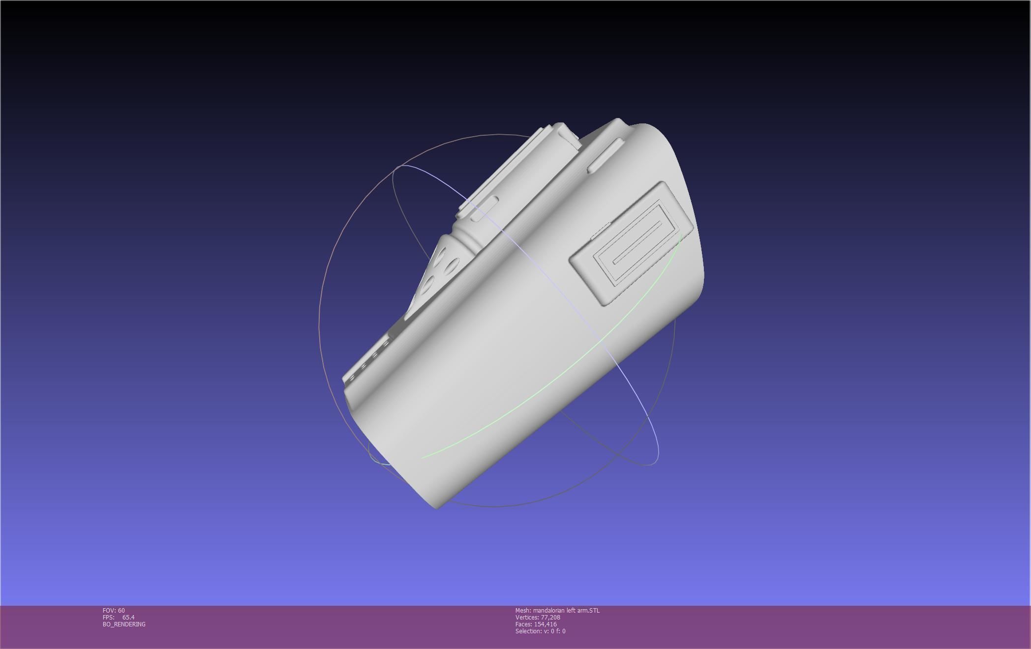 Star Wars Mandalorian Beskar Armor Left Arm Whistling Birds 3D print model_7