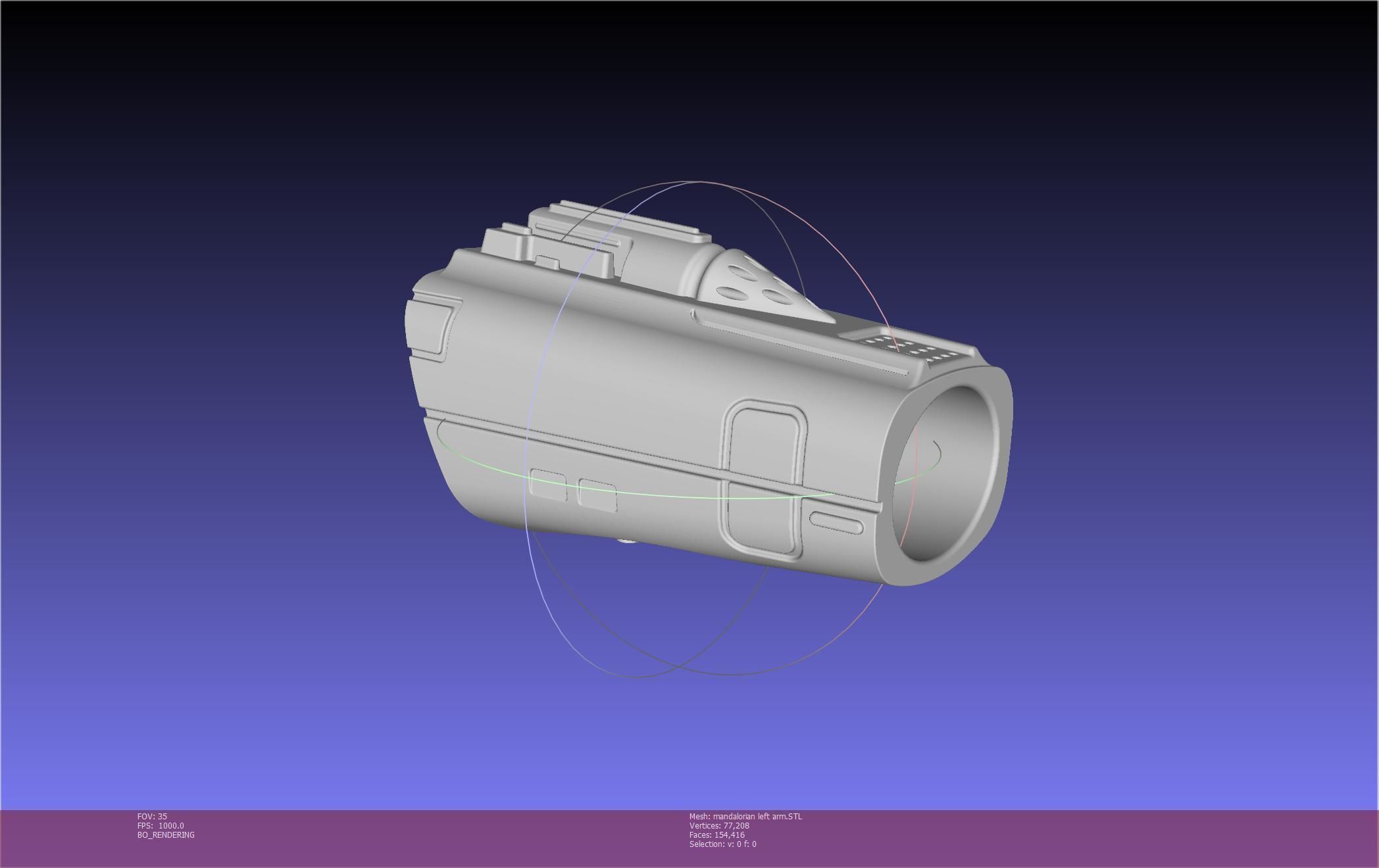 Star Wars Mandalorian Beskar Armor Left Arm Whistling Birds 3D print model_90