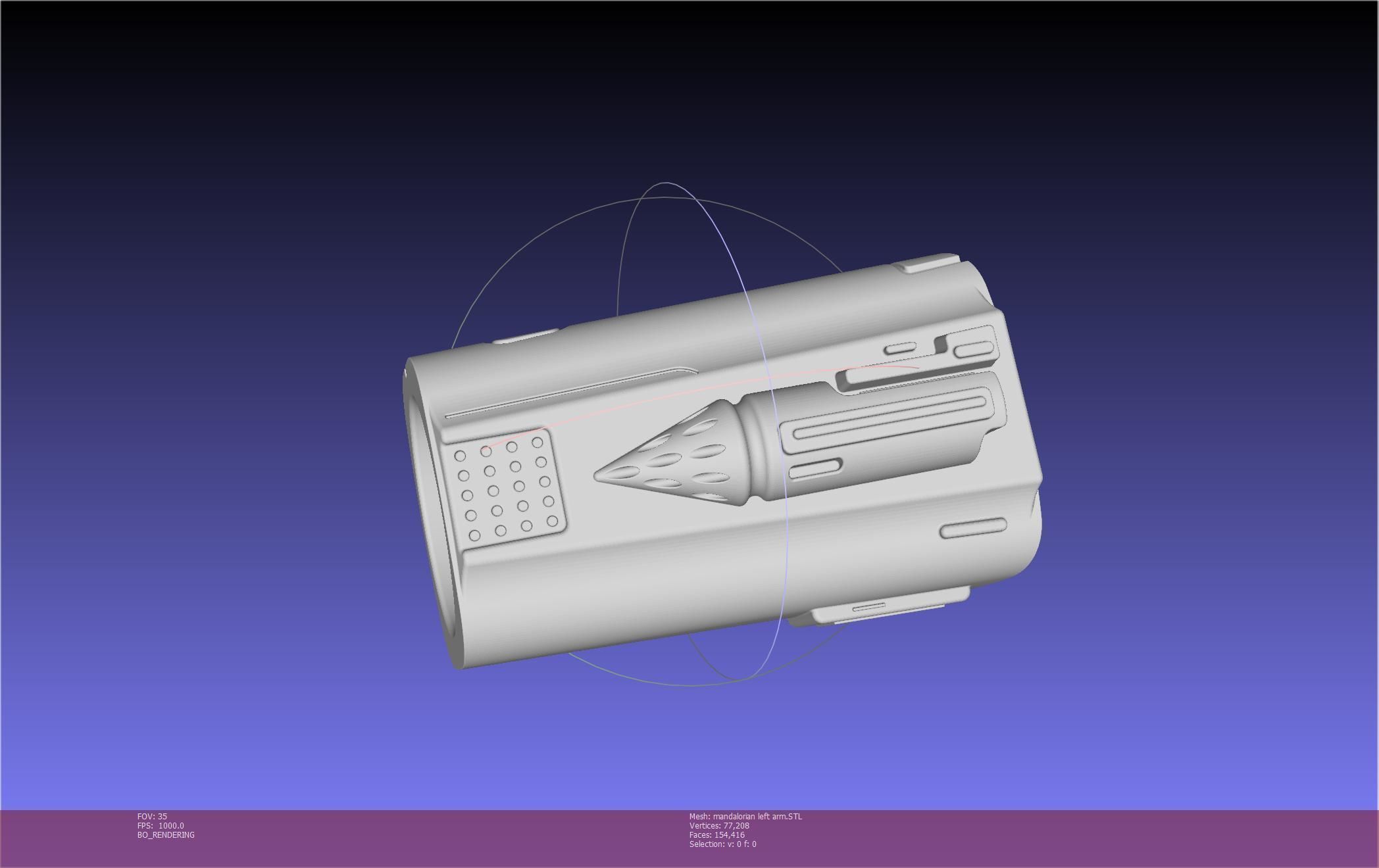 Star Wars Mandalorian Beskar Armor Left Arm Whistling Birds 3D print model_118