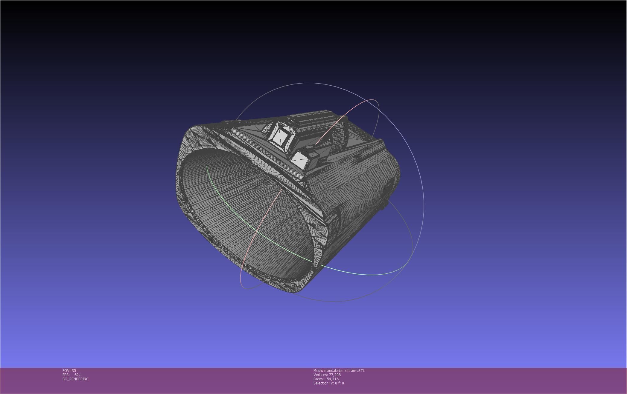 Star Wars Mandalorian Beskar Armor Left Arm Whistling Birds 3D print model_25