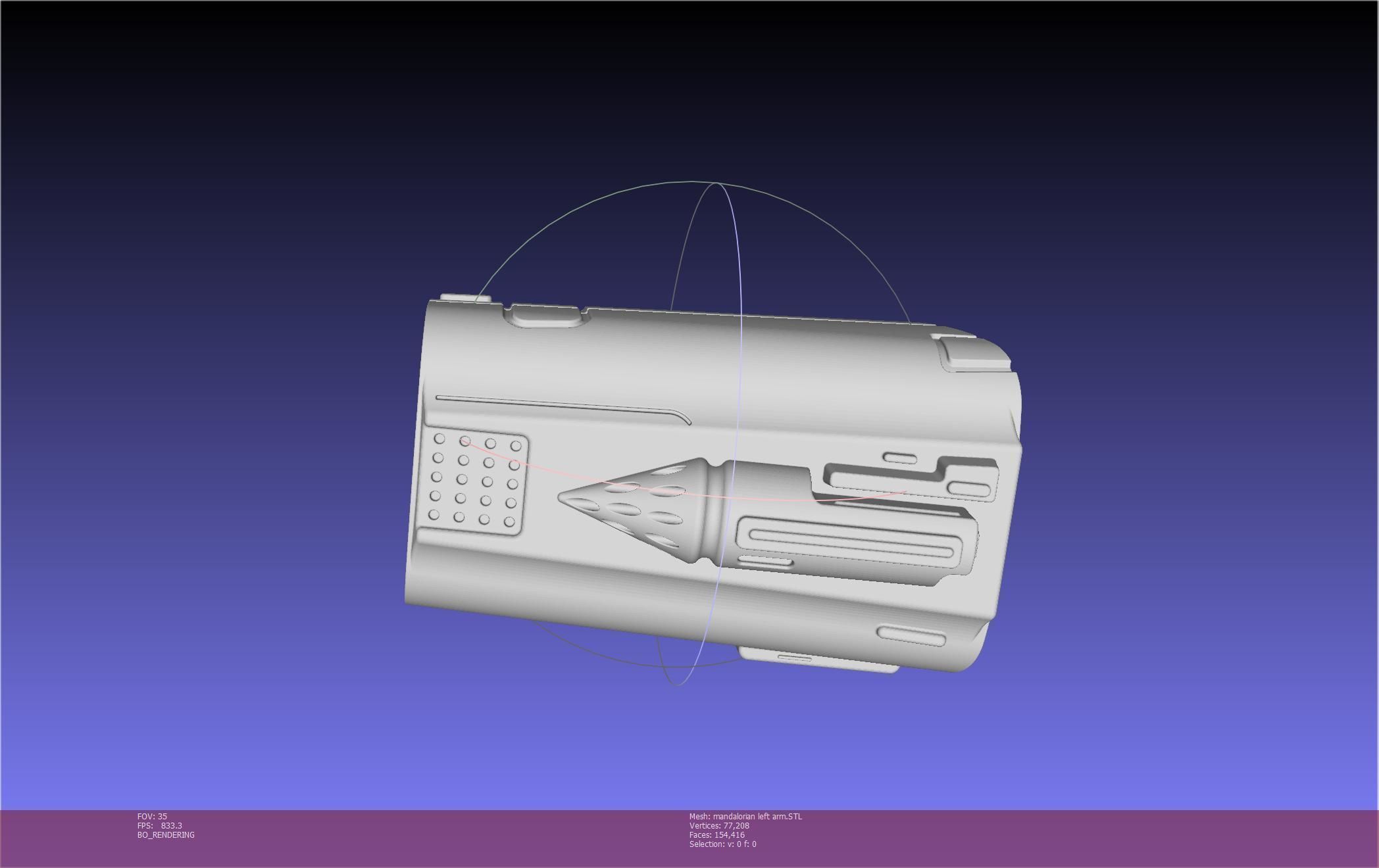 Star Wars Mandalorian Beskar Armor Left Arm Whistling Birds 3D print model_119