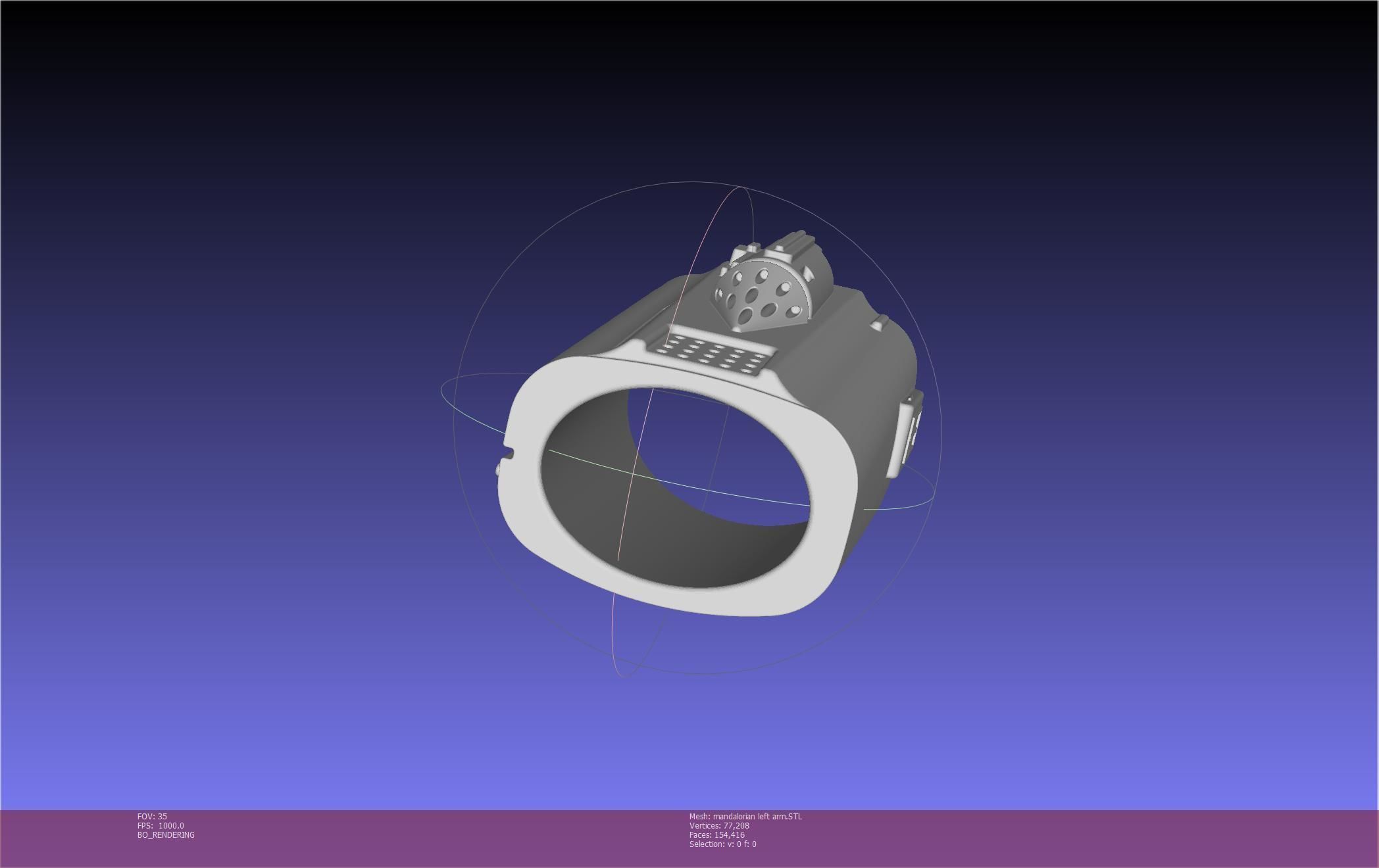 Star Wars Mandalorian Beskar Armor Left Arm Whistling Birds 3D print model_130