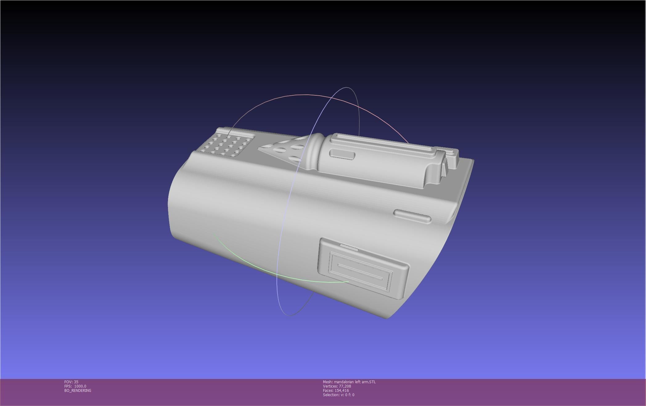Star Wars Mandalorian Beskar Armor Left Arm Whistling Birds 3D print model_116