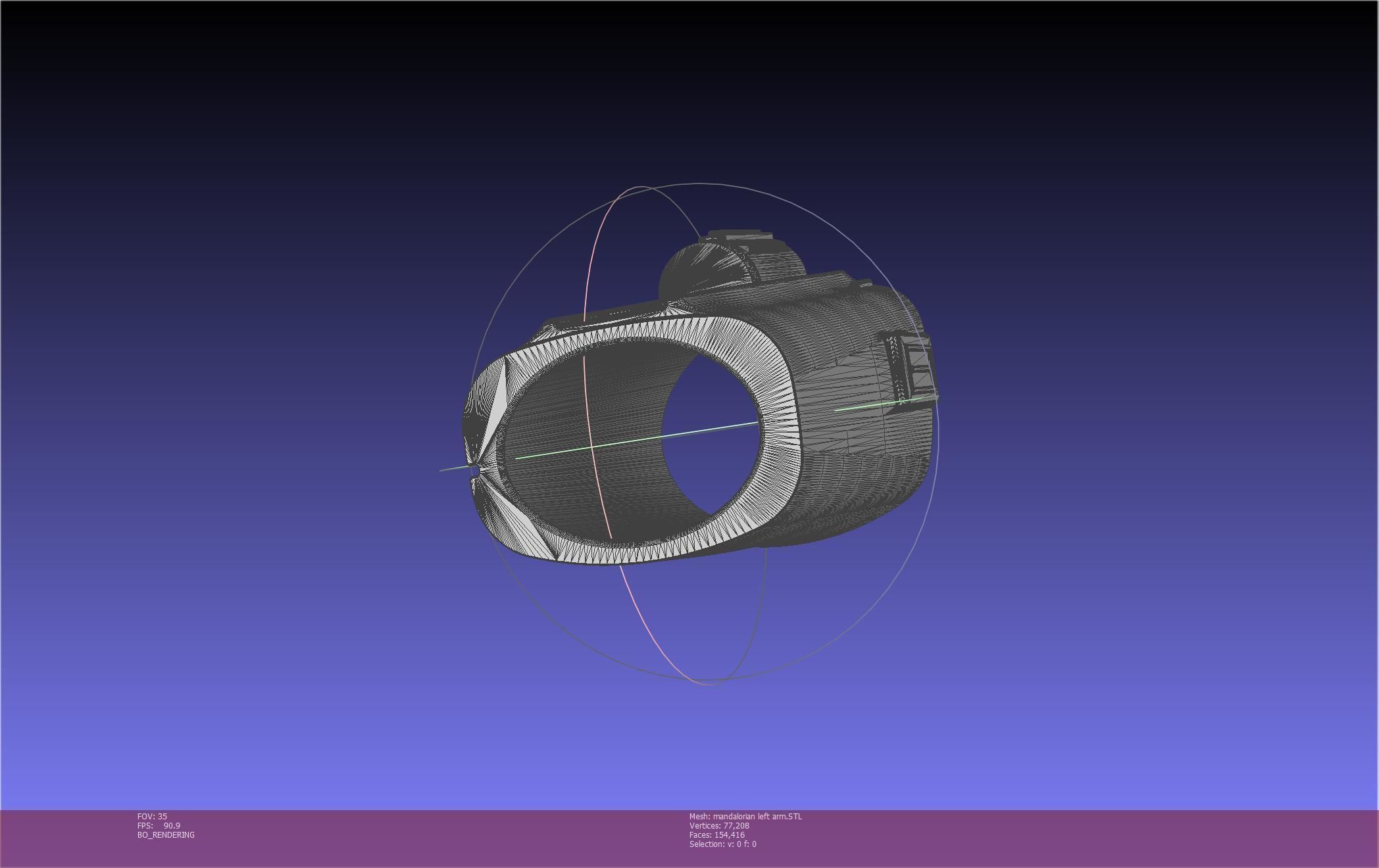 Star Wars Mandalorian Beskar Armor Left Arm Whistling Birds 3D print model_38