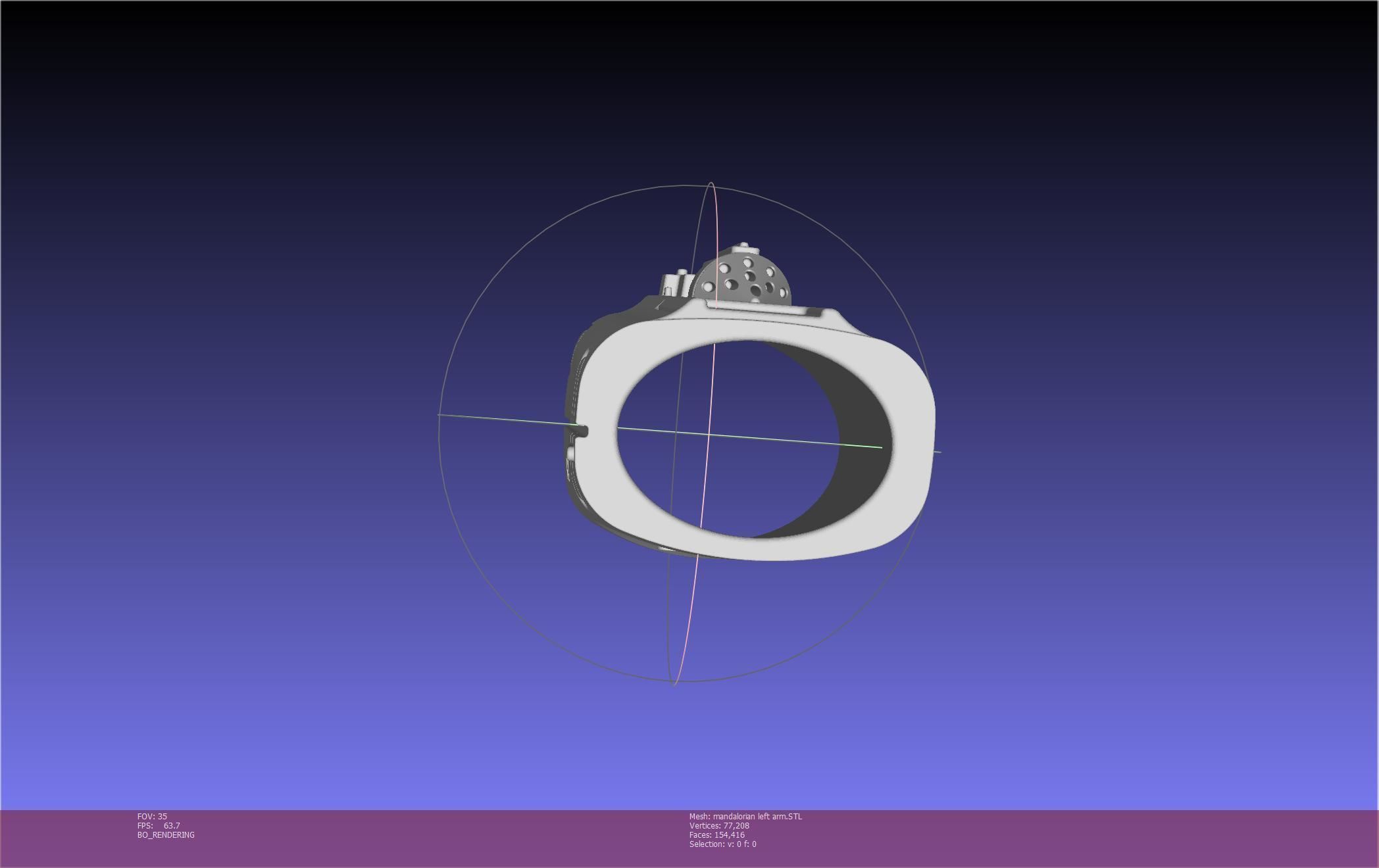 Star Wars Mandalorian Beskar Armor Left Arm Whistling Birds 3D print model_75