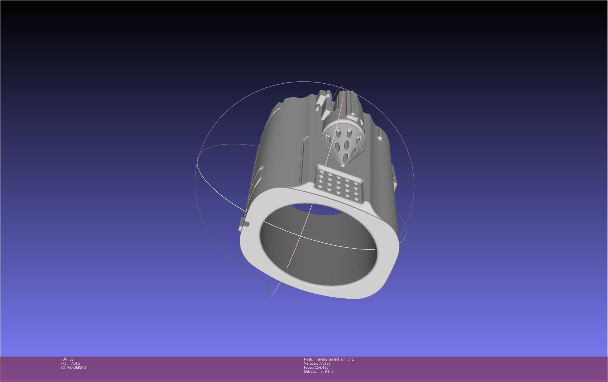 Star Wars Mandalorian Beskar Armor Left Arm Whistling Birds 3D print model_94
