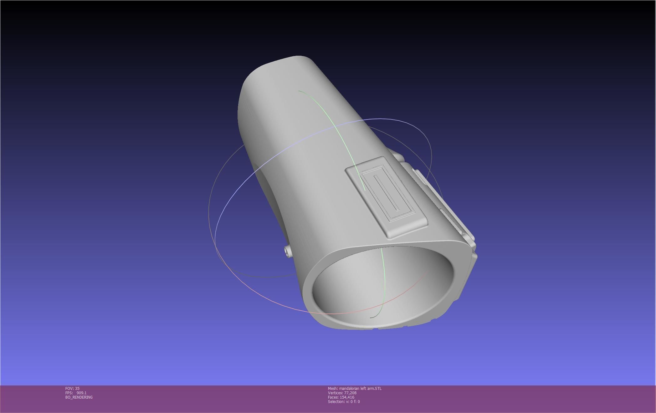 Star Wars Mandalorian Beskar Armor Left Arm Whistling Birds 3D print model_101