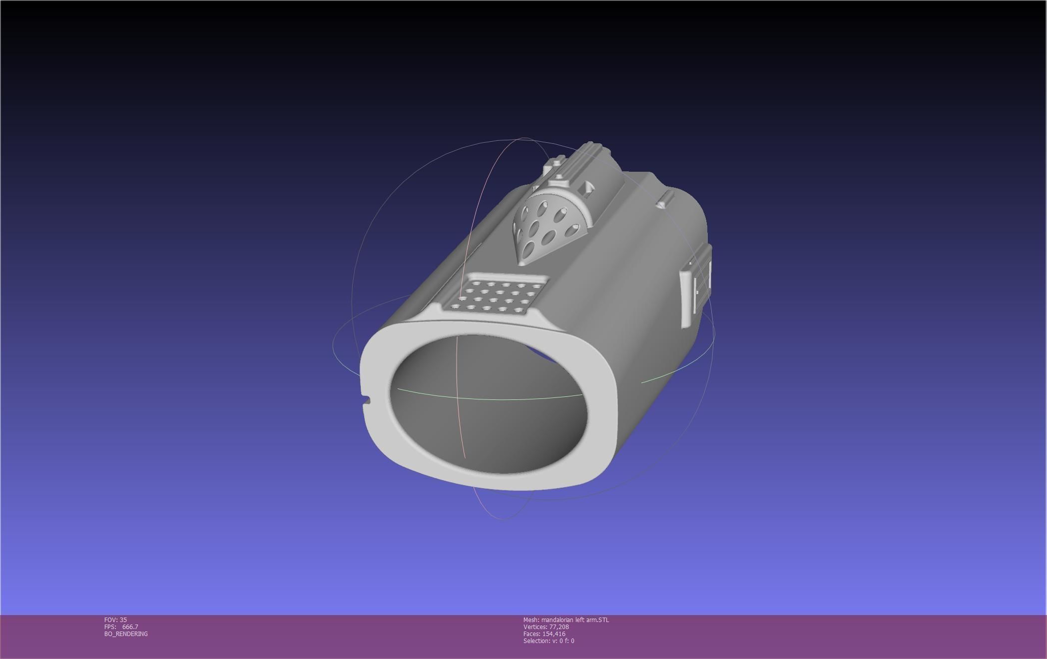 Star Wars Mandalorian Beskar Armor Left Arm Whistling Birds 3D print model_122