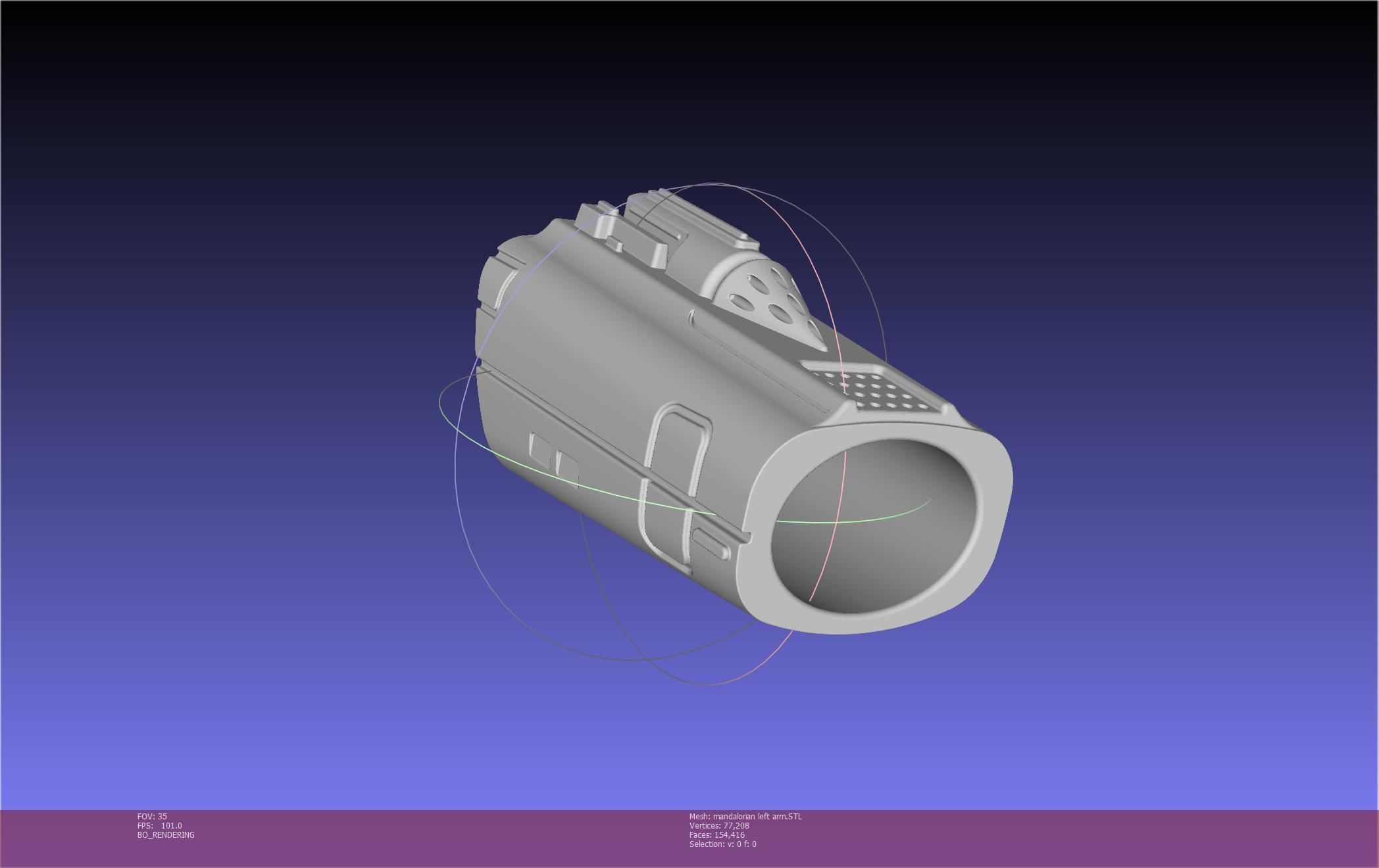 Star Wars Mandalorian Beskar Armor Left Arm Whistling Birds 3D print model_73