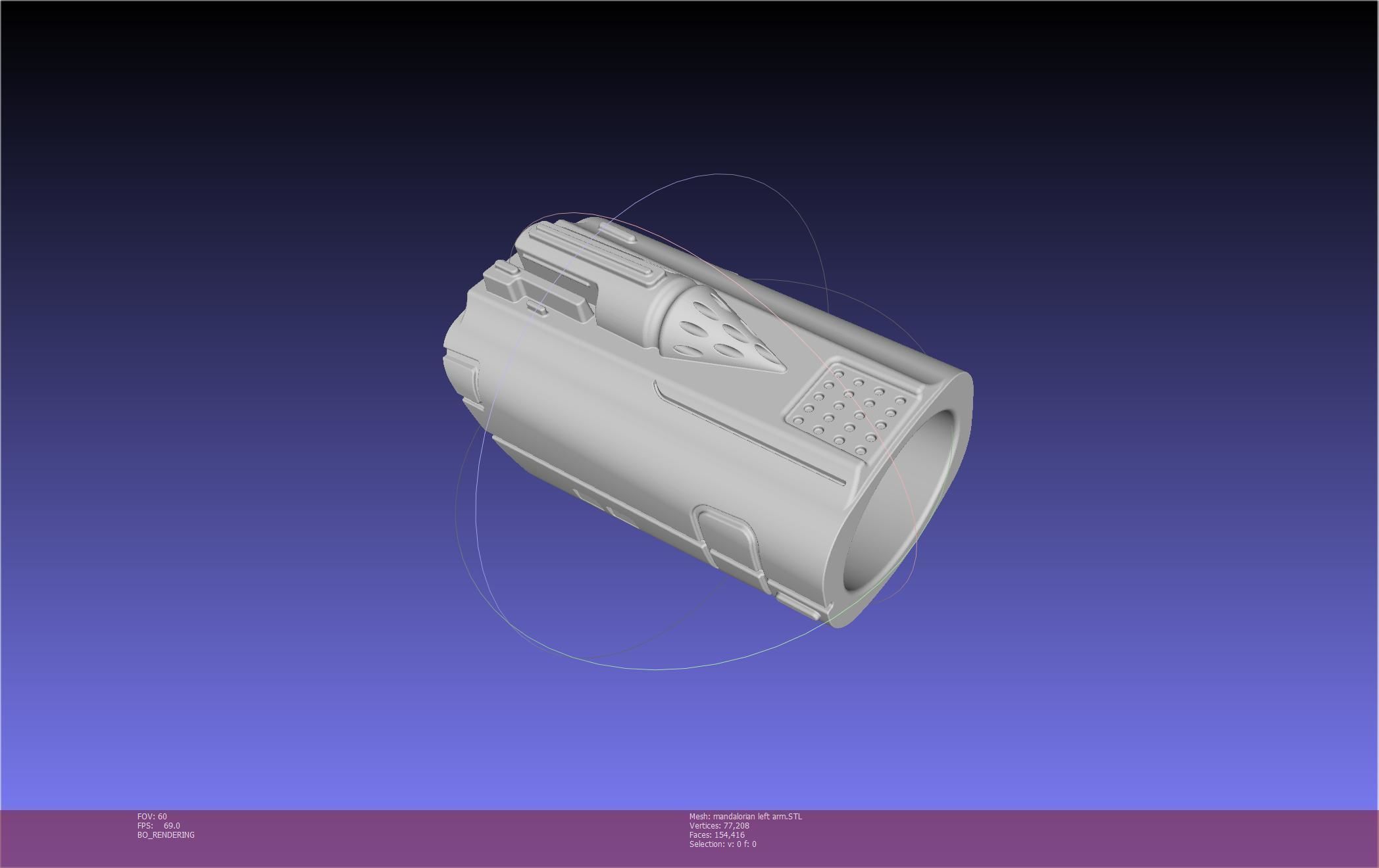 Star Wars Mandalorian Beskar Armor Left Arm Whistling Birds 3D print model_10