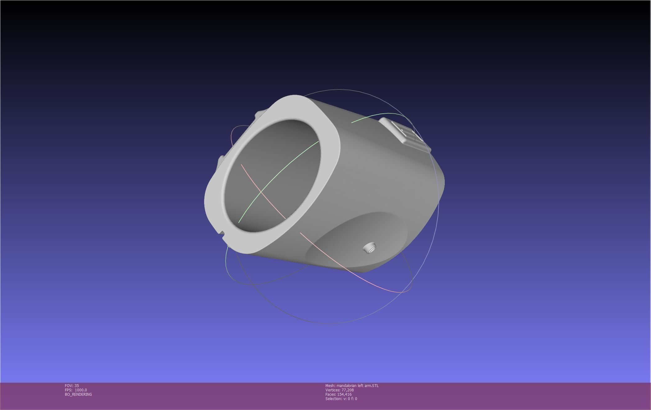 Star Wars Mandalorian Beskar Armor Left Arm Whistling Birds 3D print model_102