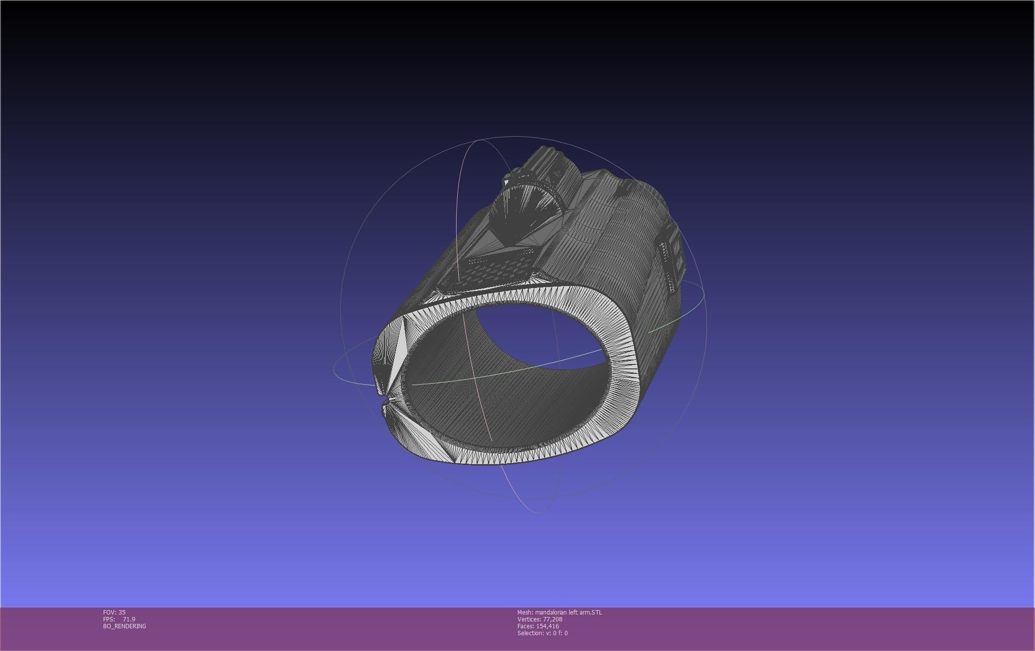 Star Wars Mandalorian Beskar Armor Left Arm Whistling Birds 3D print model_32