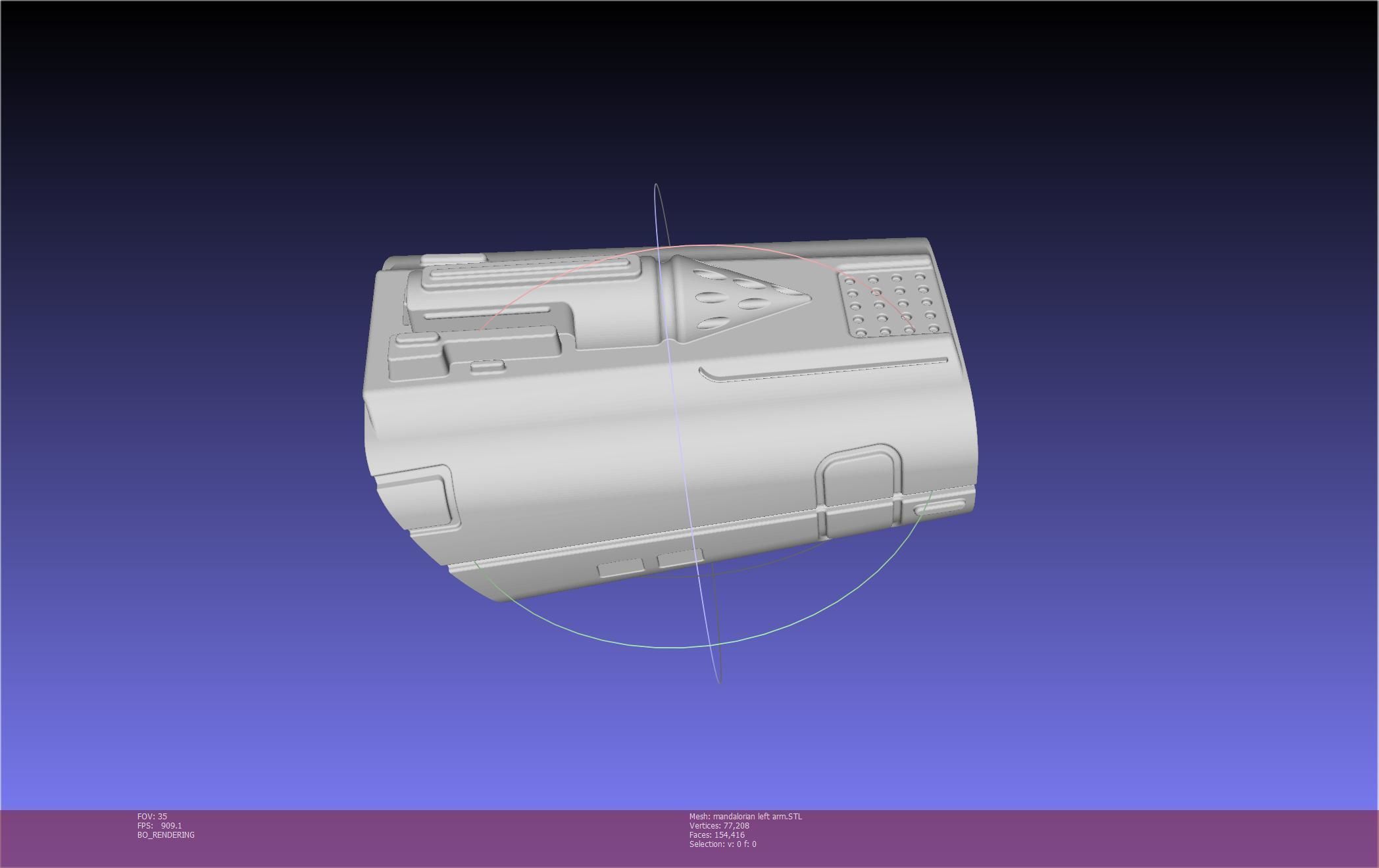 Star Wars Mandalorian Beskar Armor Left Arm Whistling Birds 3D print model_110