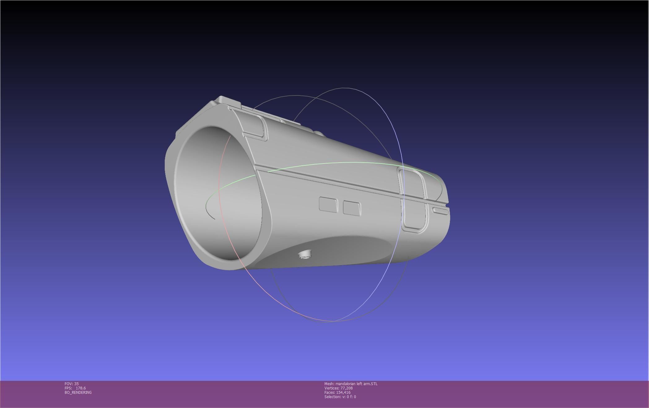 Star Wars Mandalorian Beskar Armor Left Arm Whistling Birds 3D print model_88