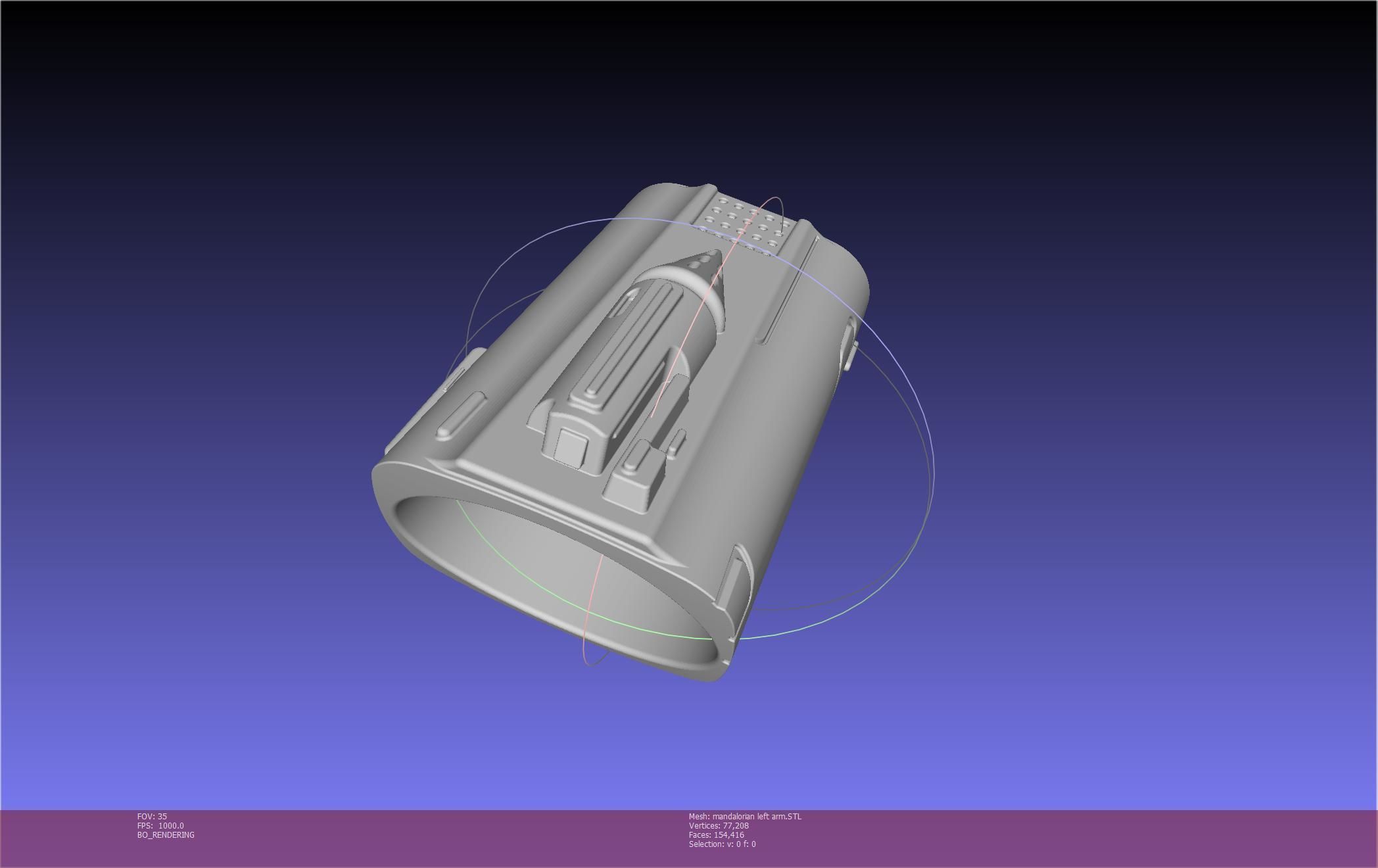 Star Wars Mandalorian Beskar Armor Left Arm Whistling Birds 3D print model_117