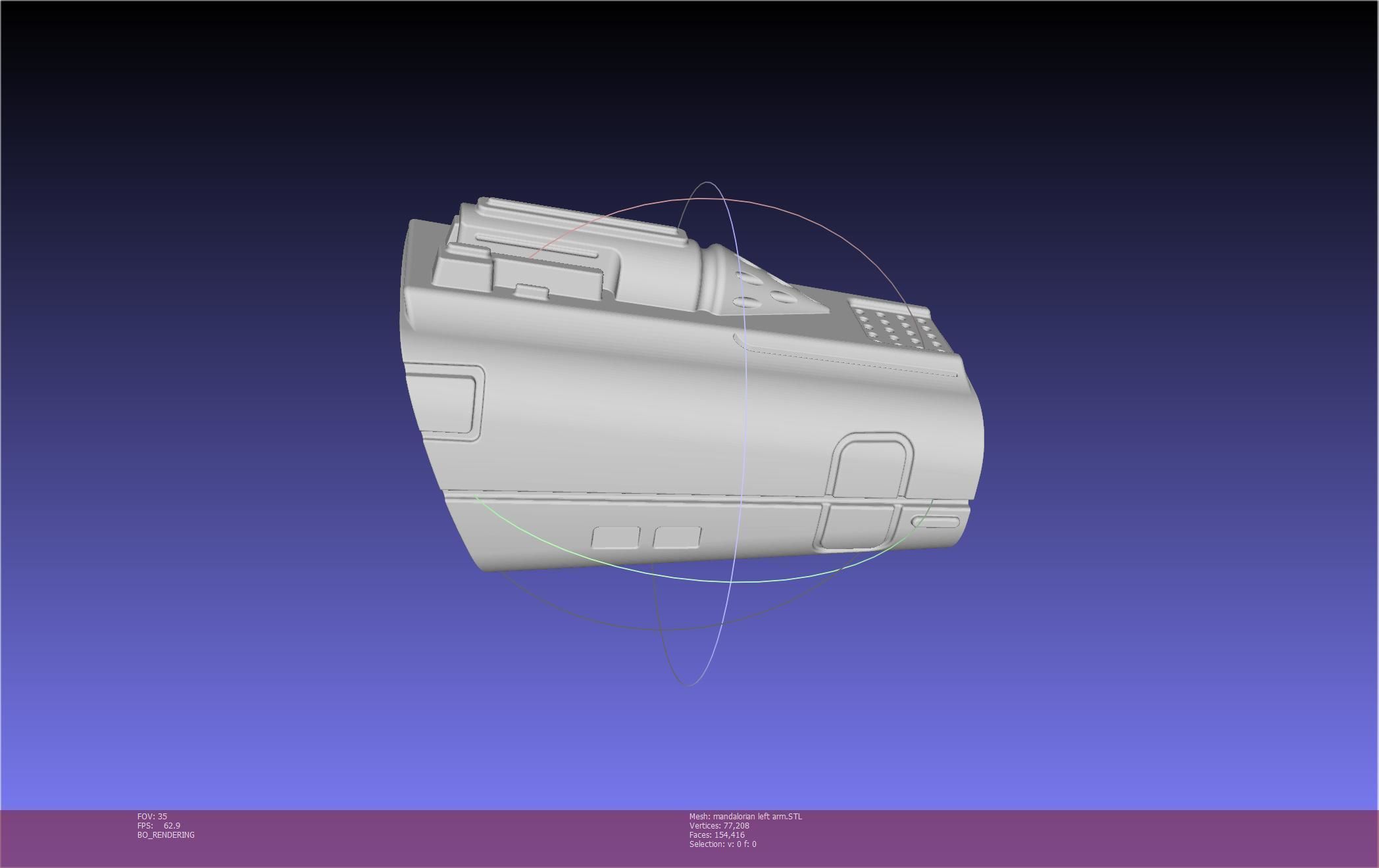 Star Wars Mandalorian Beskar Armor Left Arm Whistling Birds 3D print model_76