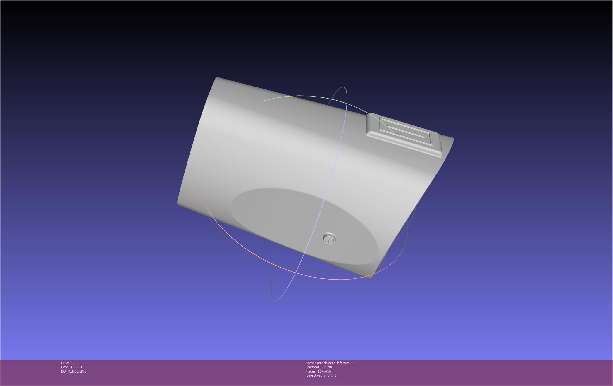 Star Wars Mandalorian Beskar Armor Left Arm Whistling Birds 3D print model_99