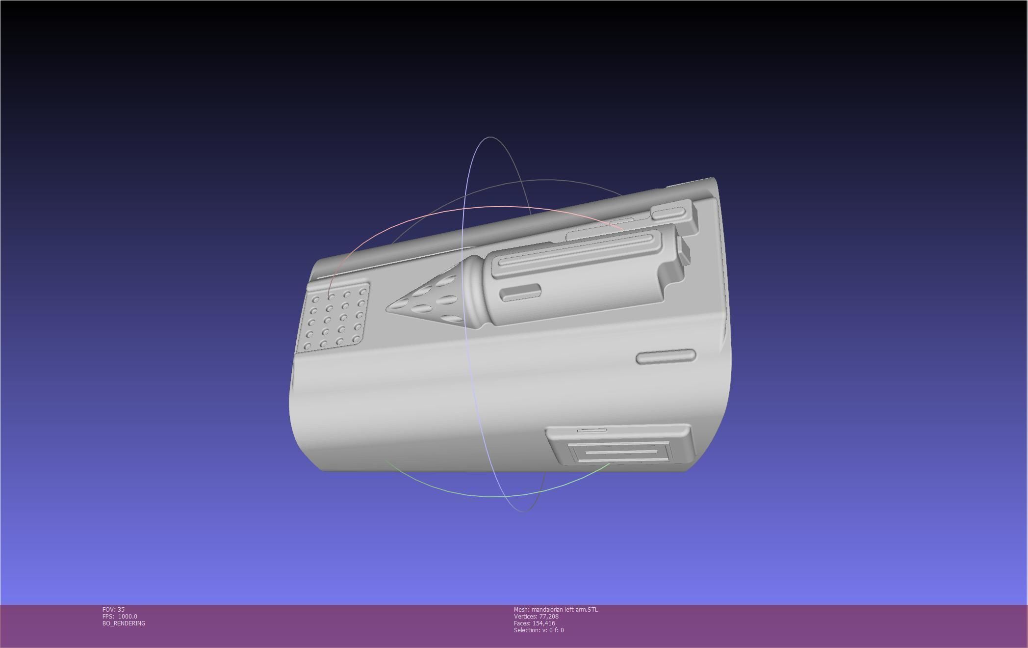 Star Wars Mandalorian Beskar Armor Left Arm Whistling Birds 3D print model_123