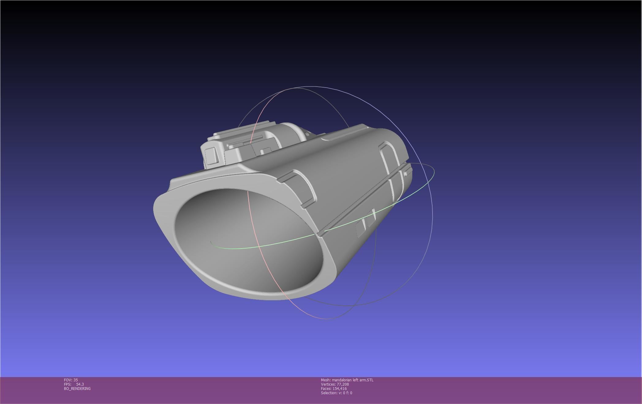 Star Wars Mandalorian Beskar Armor Left Arm Whistling Birds 3D print model_82