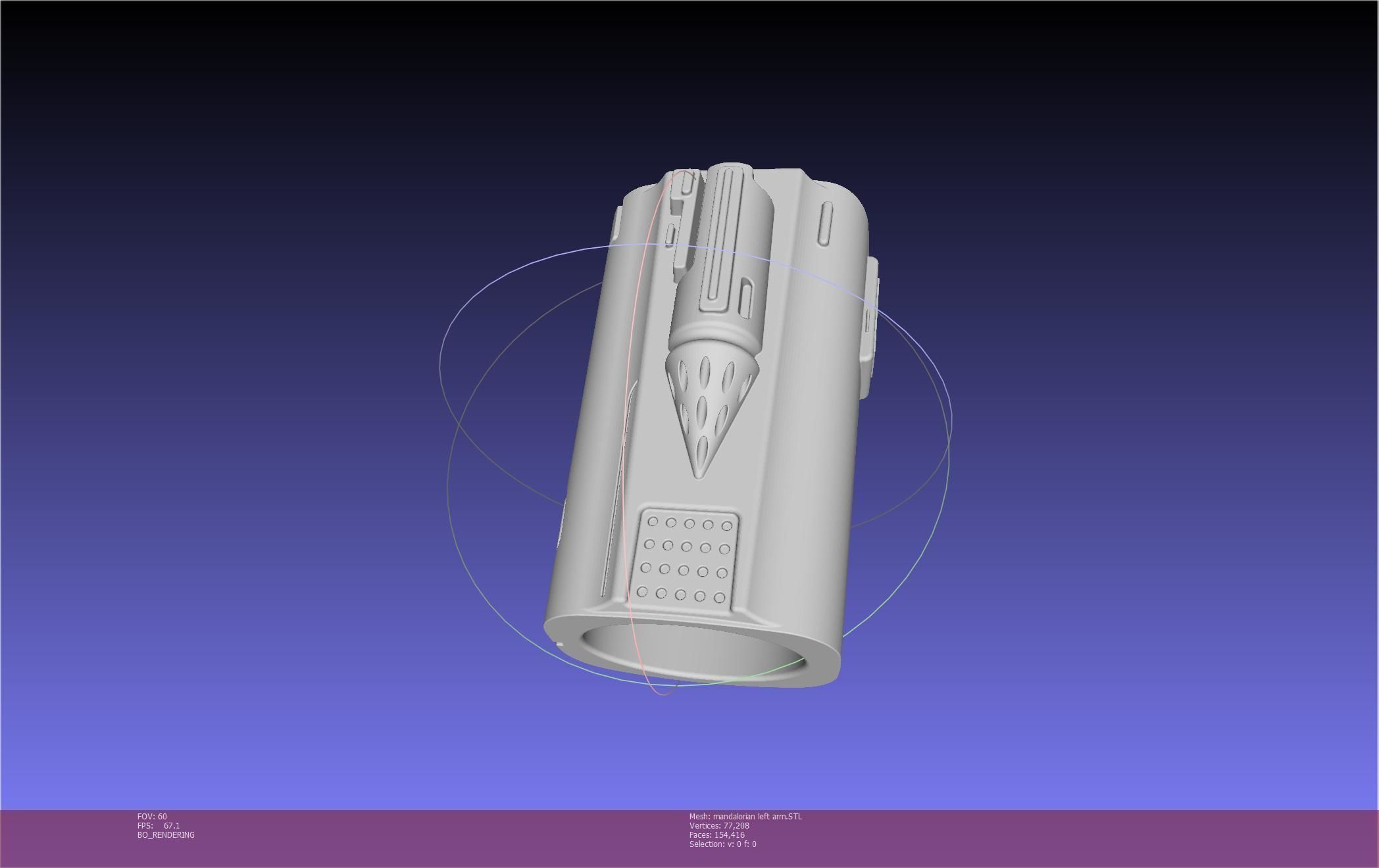 Star Wars Mandalorian Beskar Armor Left Arm Whistling Birds 3D print model_3