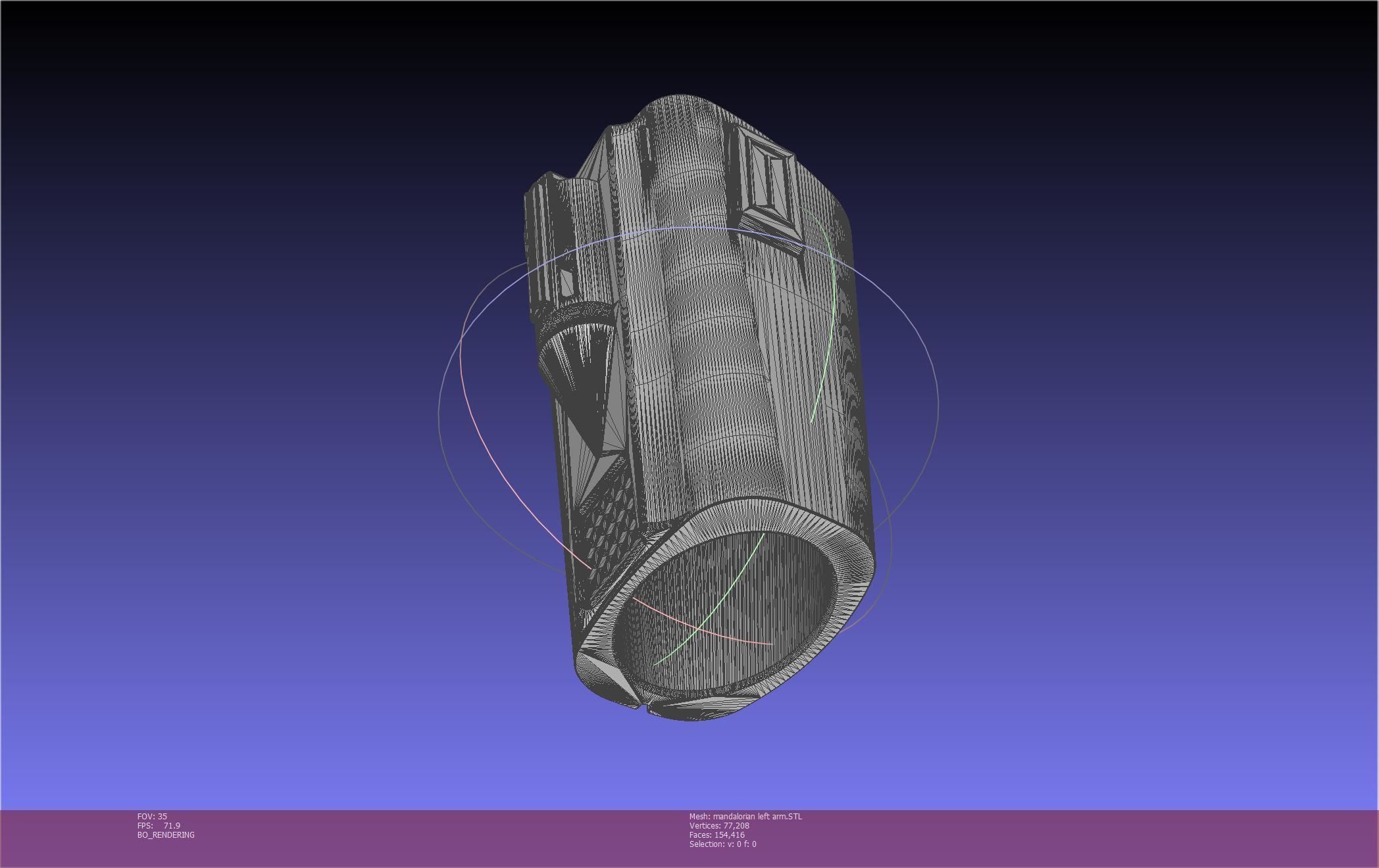 Star Wars Mandalorian Beskar Armor Left Arm Whistling Birds 3D print model_19