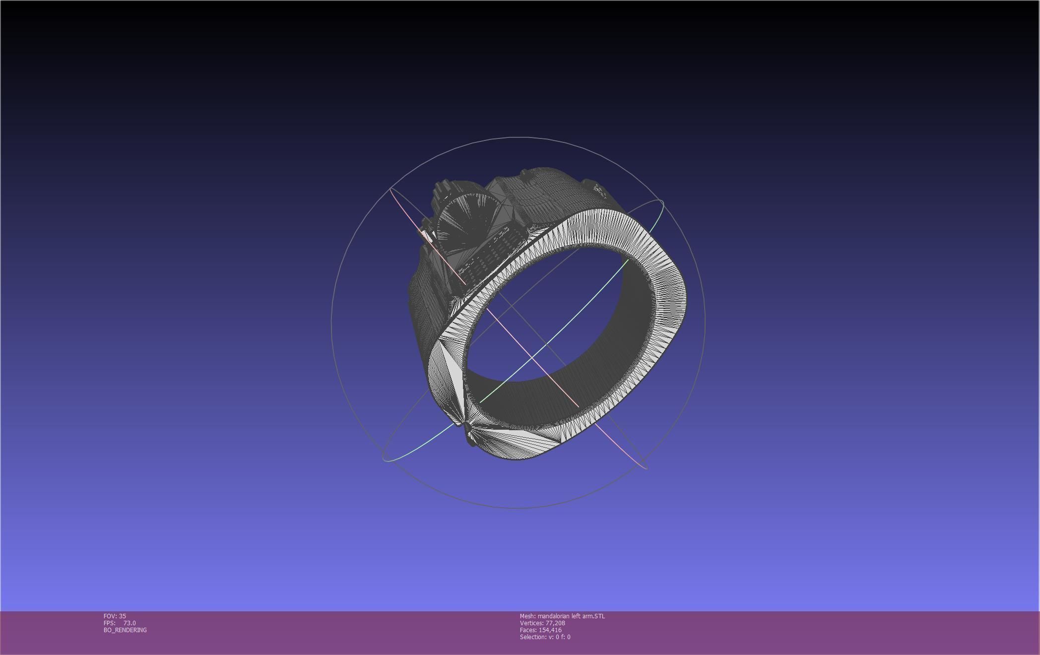 Star Wars Mandalorian Beskar Armor Left Arm Whistling Birds 3D print model_15