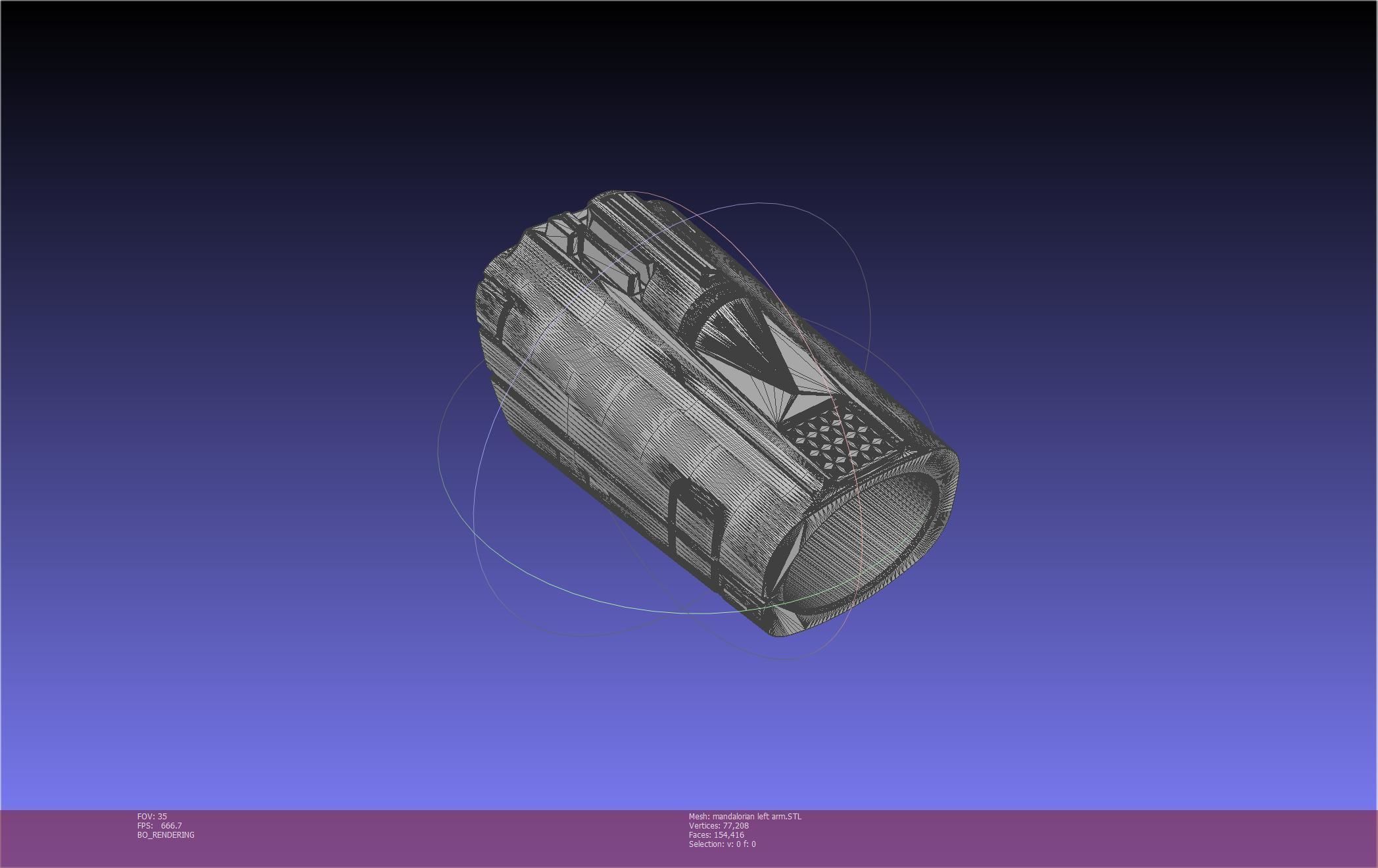 Star Wars Mandalorian Beskar Armor Left Arm Whistling Birds 3D print model_149