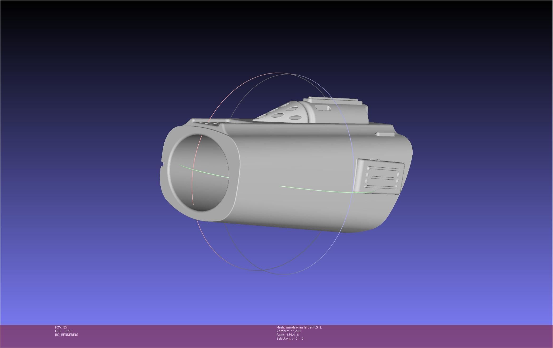 Star Wars Mandalorian Beskar Armor Left Arm Whistling Birds 3D print model_137
