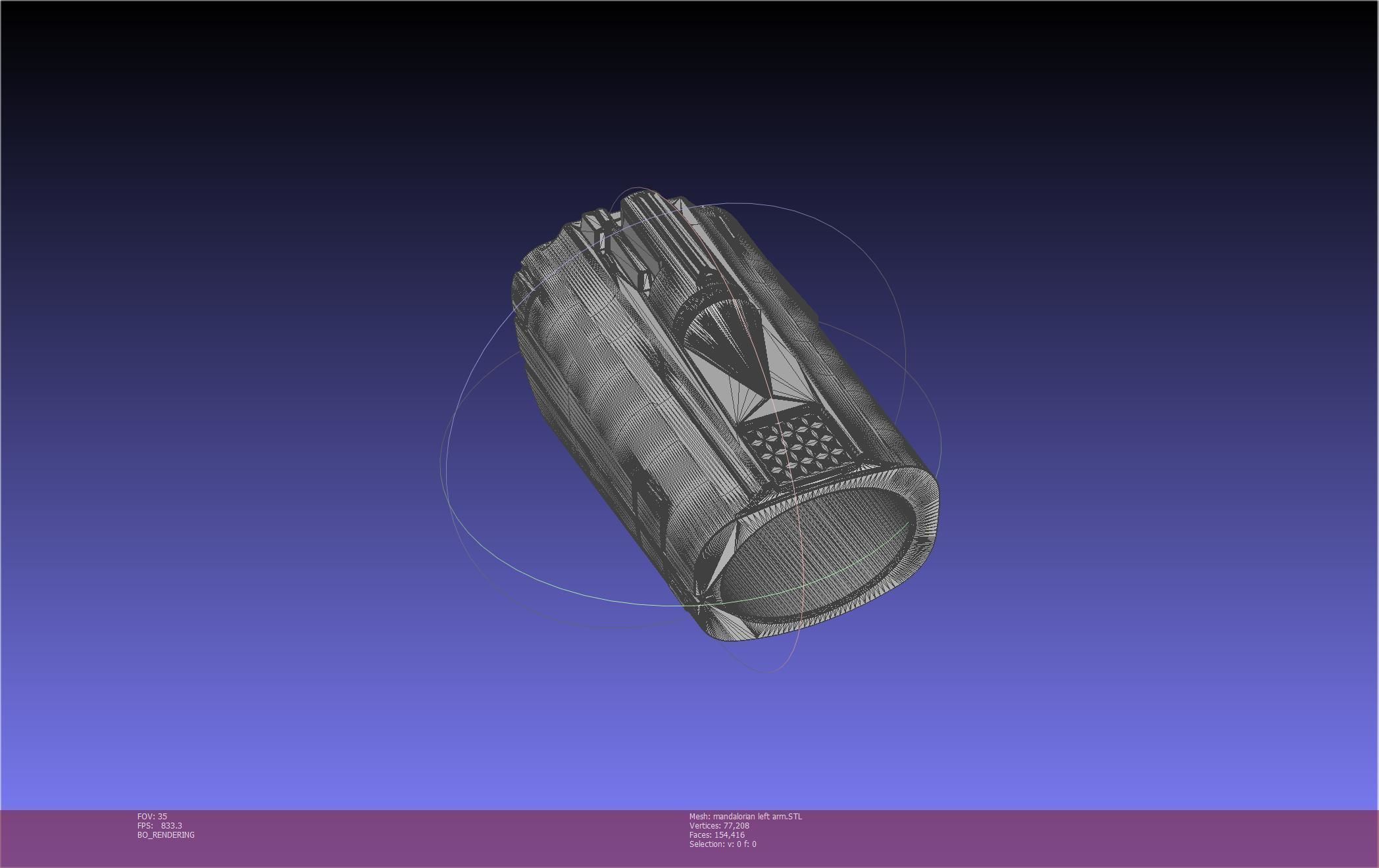 Star Wars Mandalorian Beskar Armor Left Arm Whistling Birds 3D print model_147