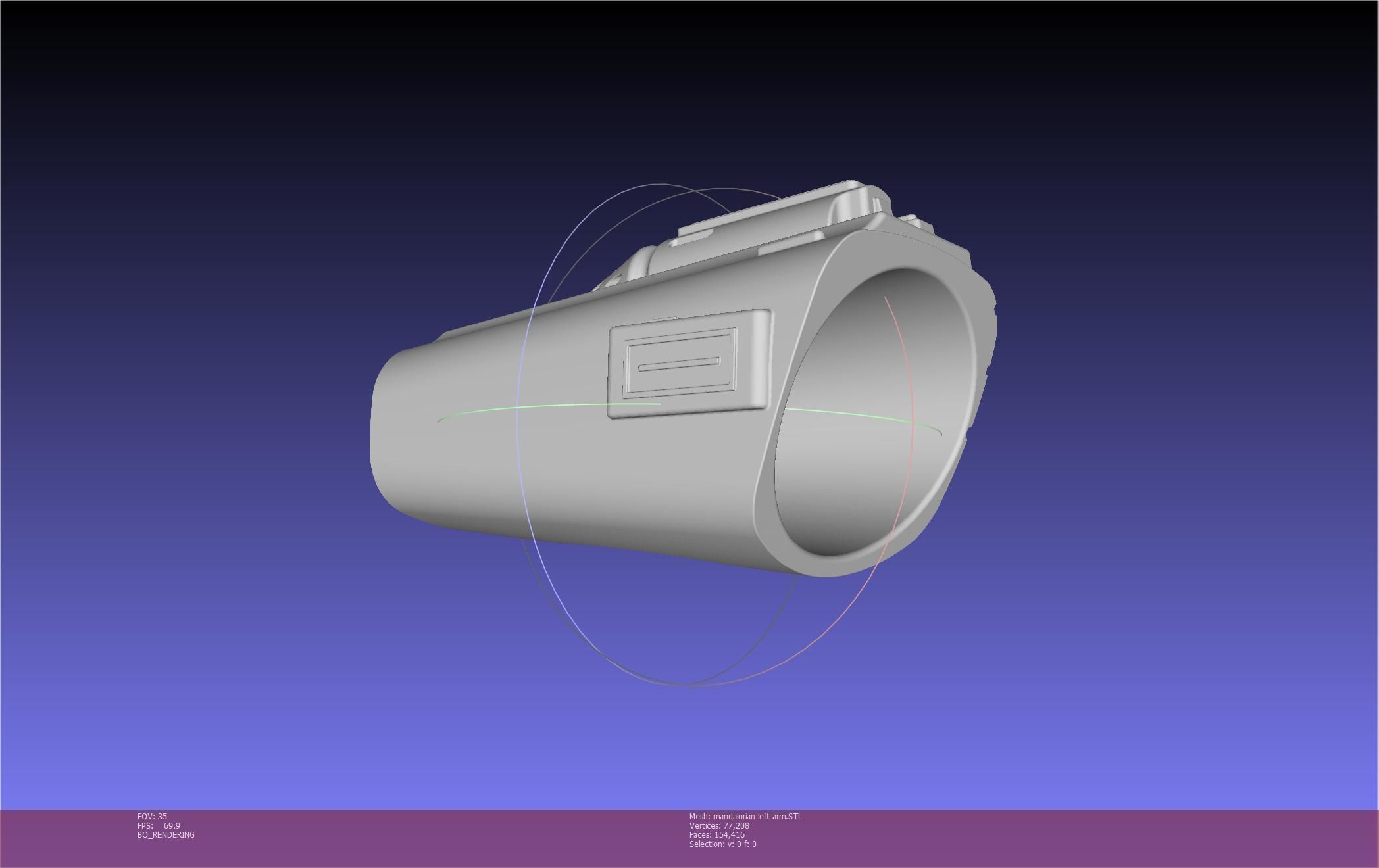 Star Wars Mandalorian Beskar Armor Left Arm Whistling Birds 3D print model_83