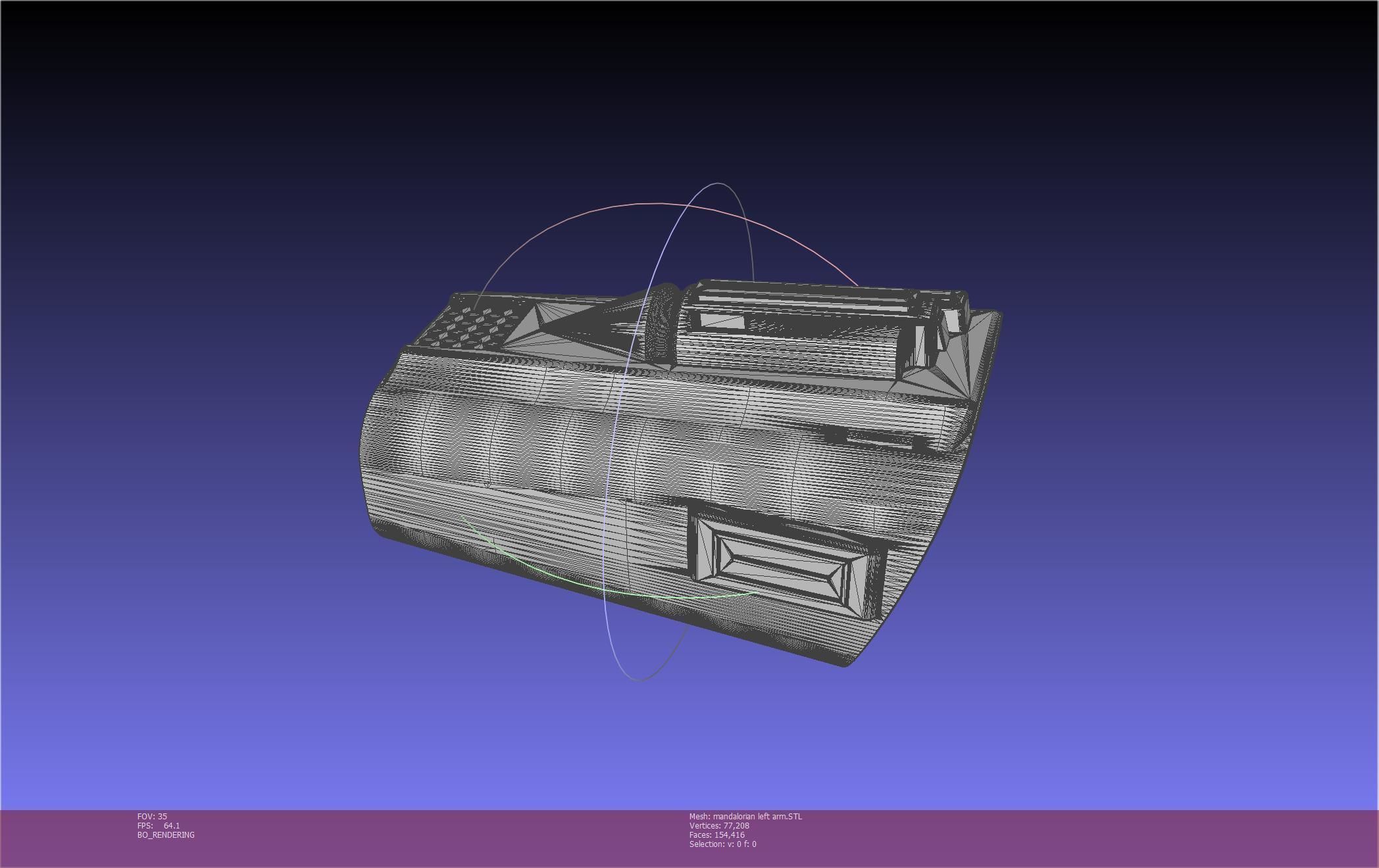 Star Wars Mandalorian Beskar Armor Left Arm Whistling Birds 3D print model_54