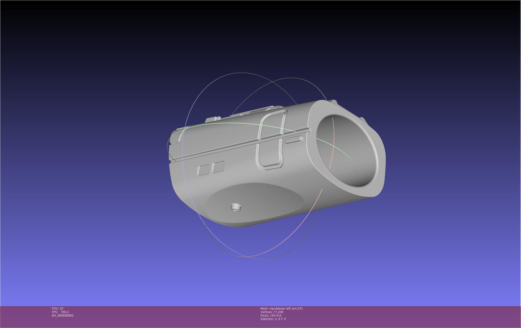 Star Wars Mandalorian Beskar Armor Left Arm Whistling Birds 3D print model_93
