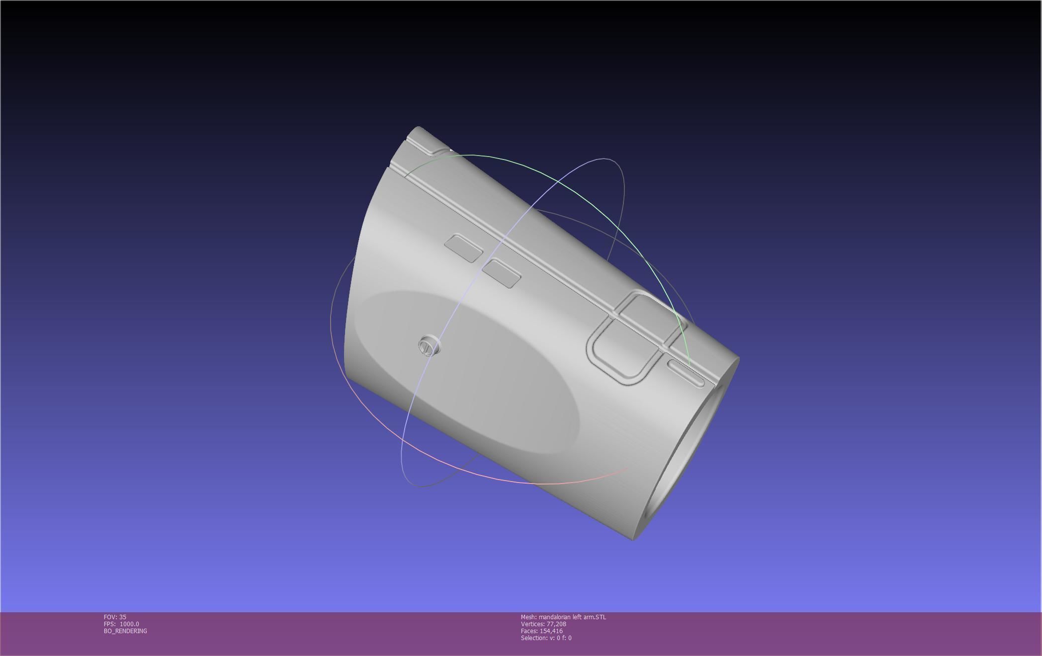 Star Wars Mandalorian Beskar Armor Left Arm Whistling Birds 3D print model_111