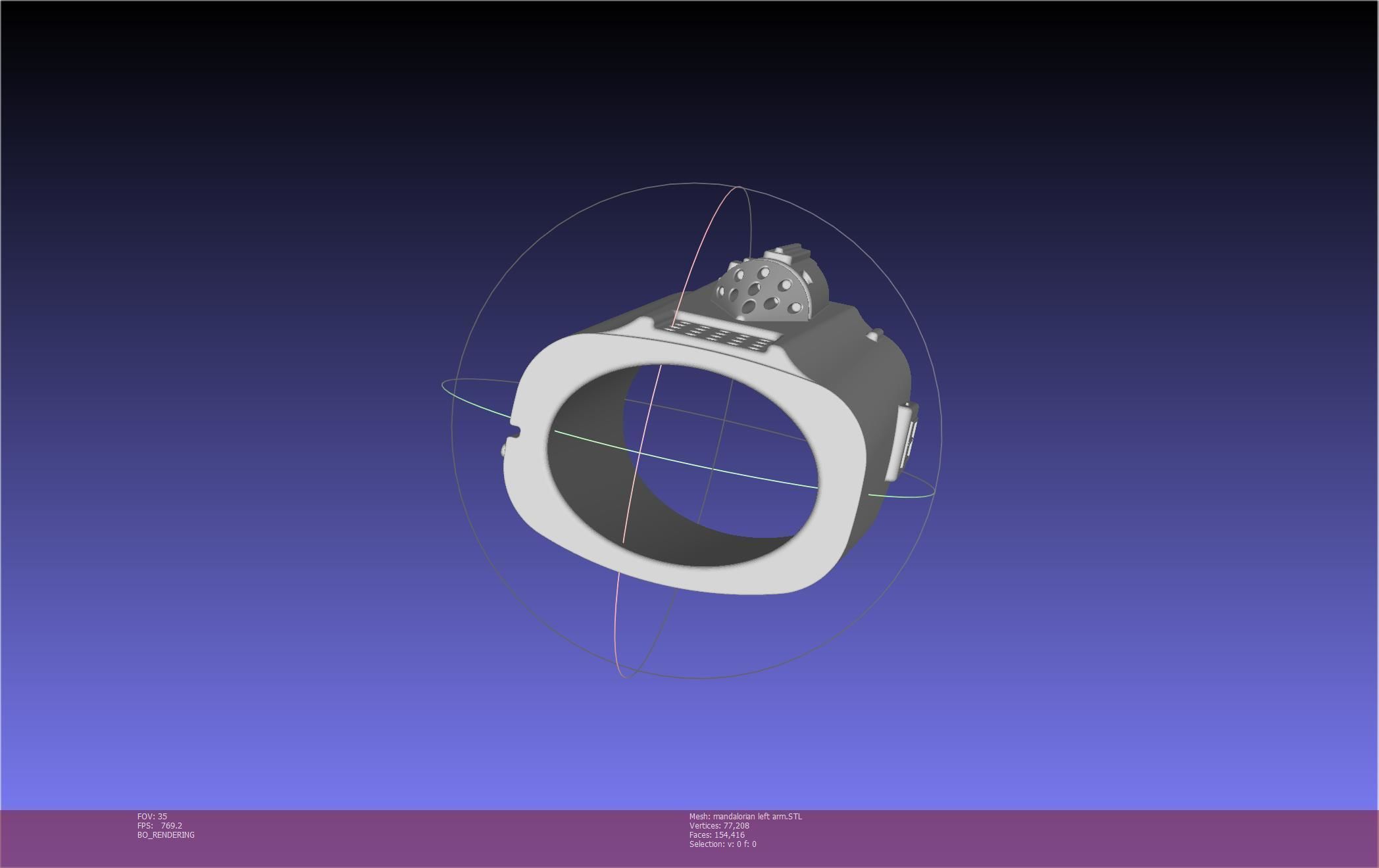 Star Wars Mandalorian Beskar Armor Left Arm Whistling Birds 3D print model_135