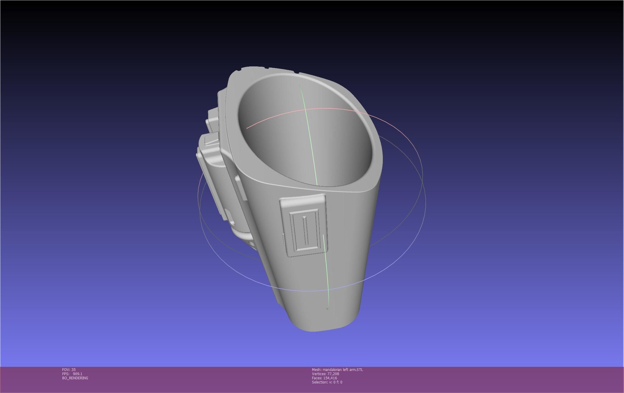 Star Wars Mandalorian Beskar Armor Left Arm Whistling Birds 3D print model_114