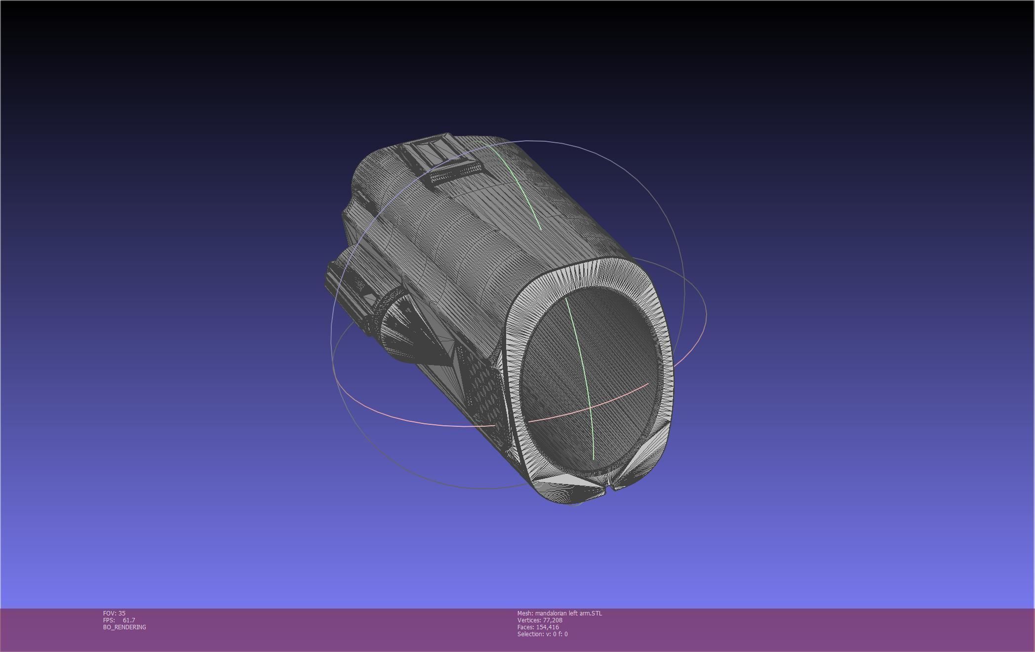 Star Wars Mandalorian Beskar Armor Left Arm Whistling Birds 3D print model_34