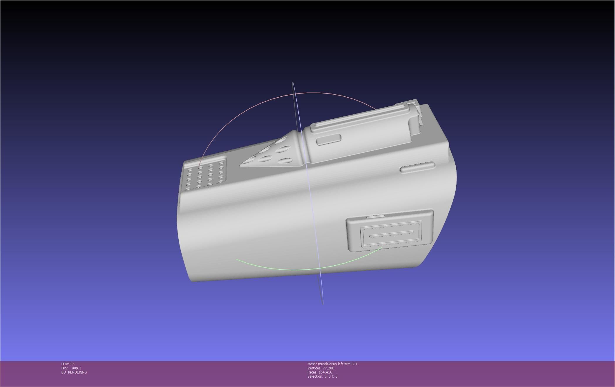 Star Wars Mandalorian Beskar Armor Left Arm Whistling Birds 3D print model_134