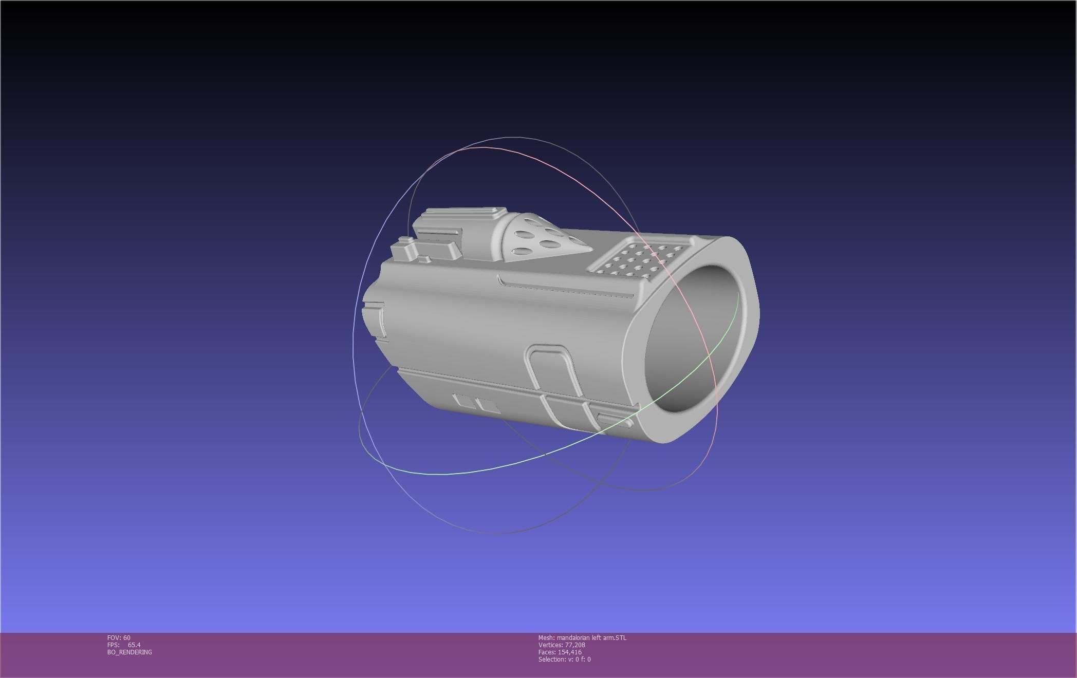 Star Wars Mandalorian Beskar Armor Left Arm Whistling Birds 3D print model_9