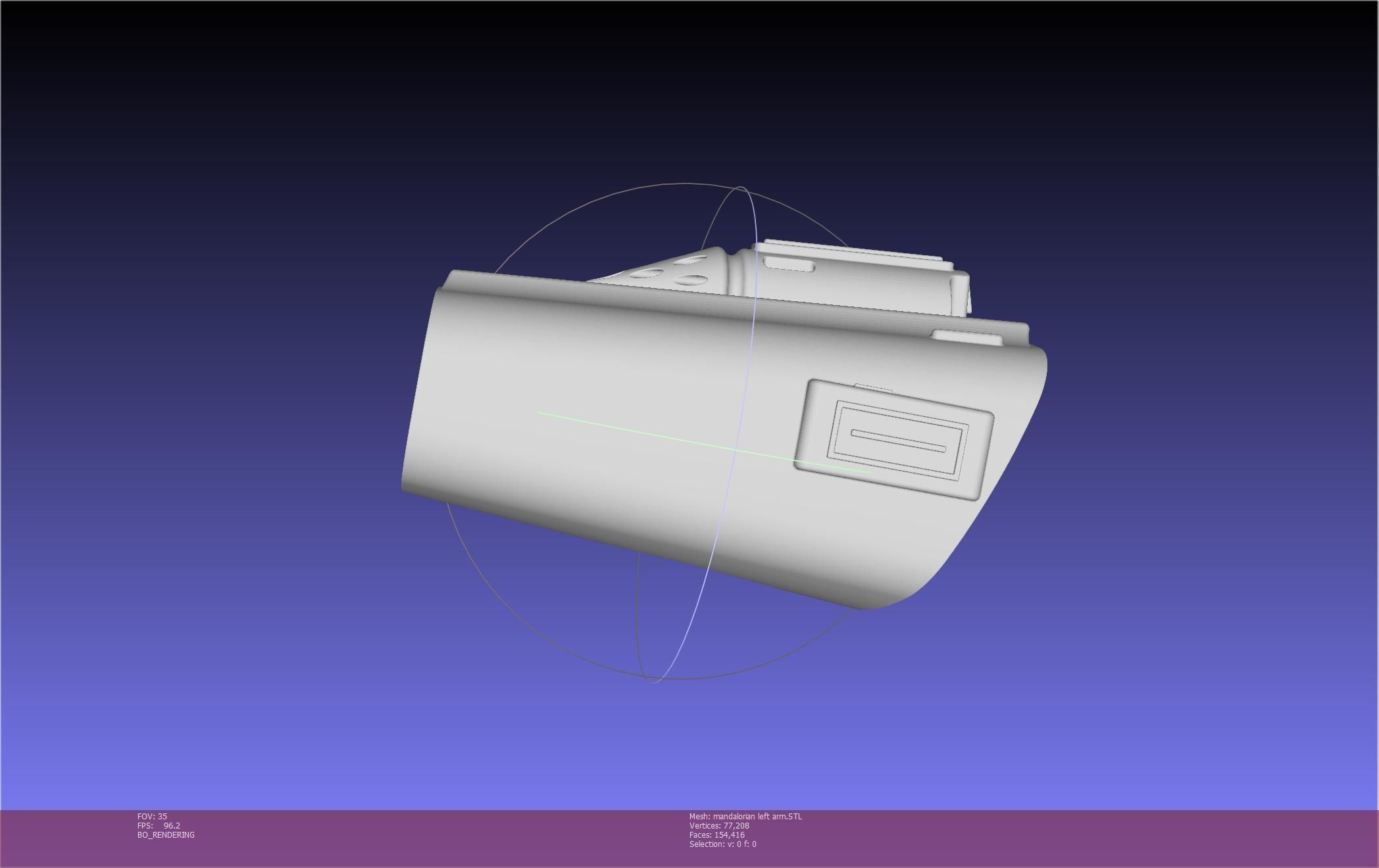 Star Wars Mandalorian Beskar Armor Left Arm Whistling Birds 3D print model_85