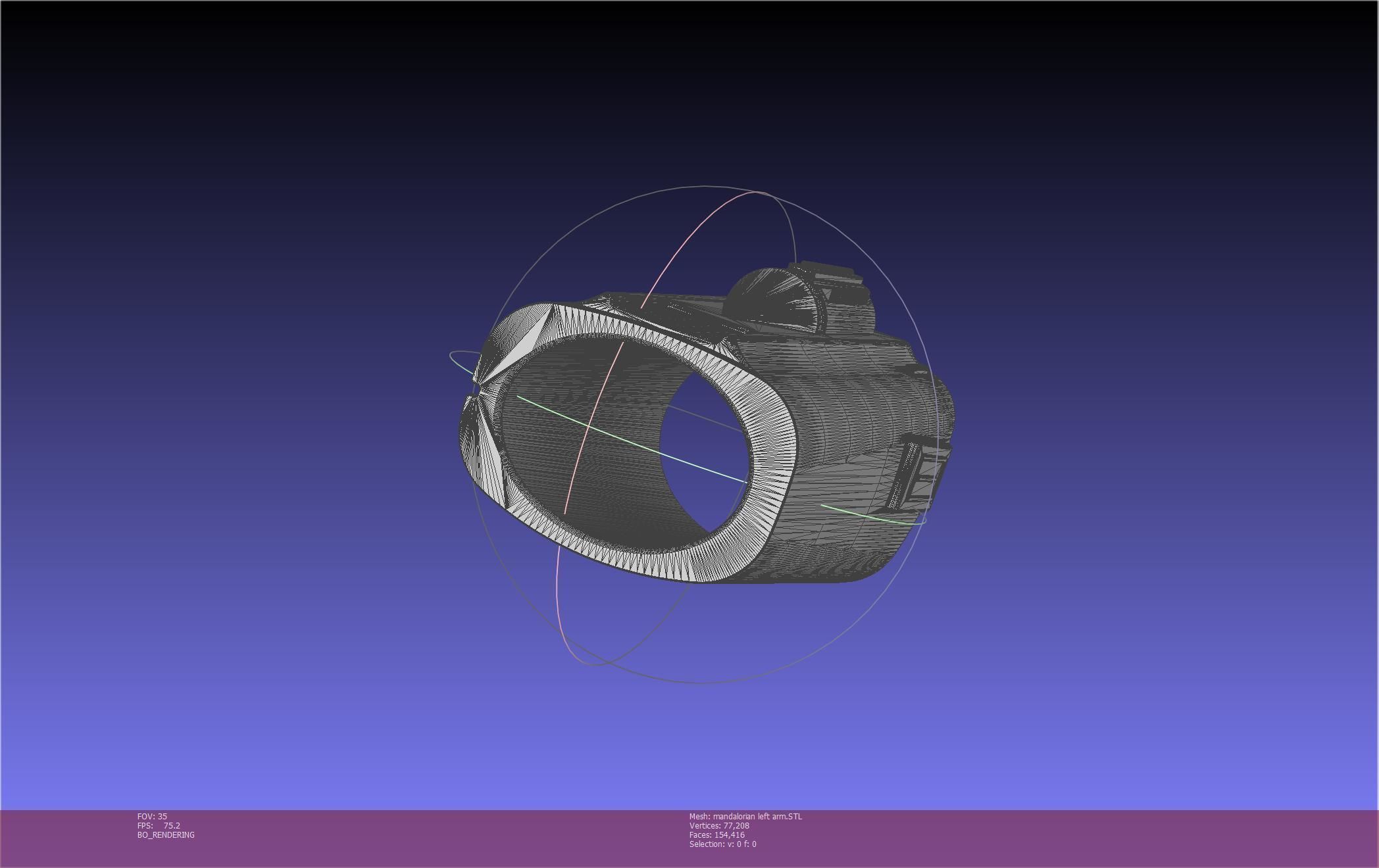 Star Wars Mandalorian Beskar Armor Left Arm Whistling Birds 3D print model_58