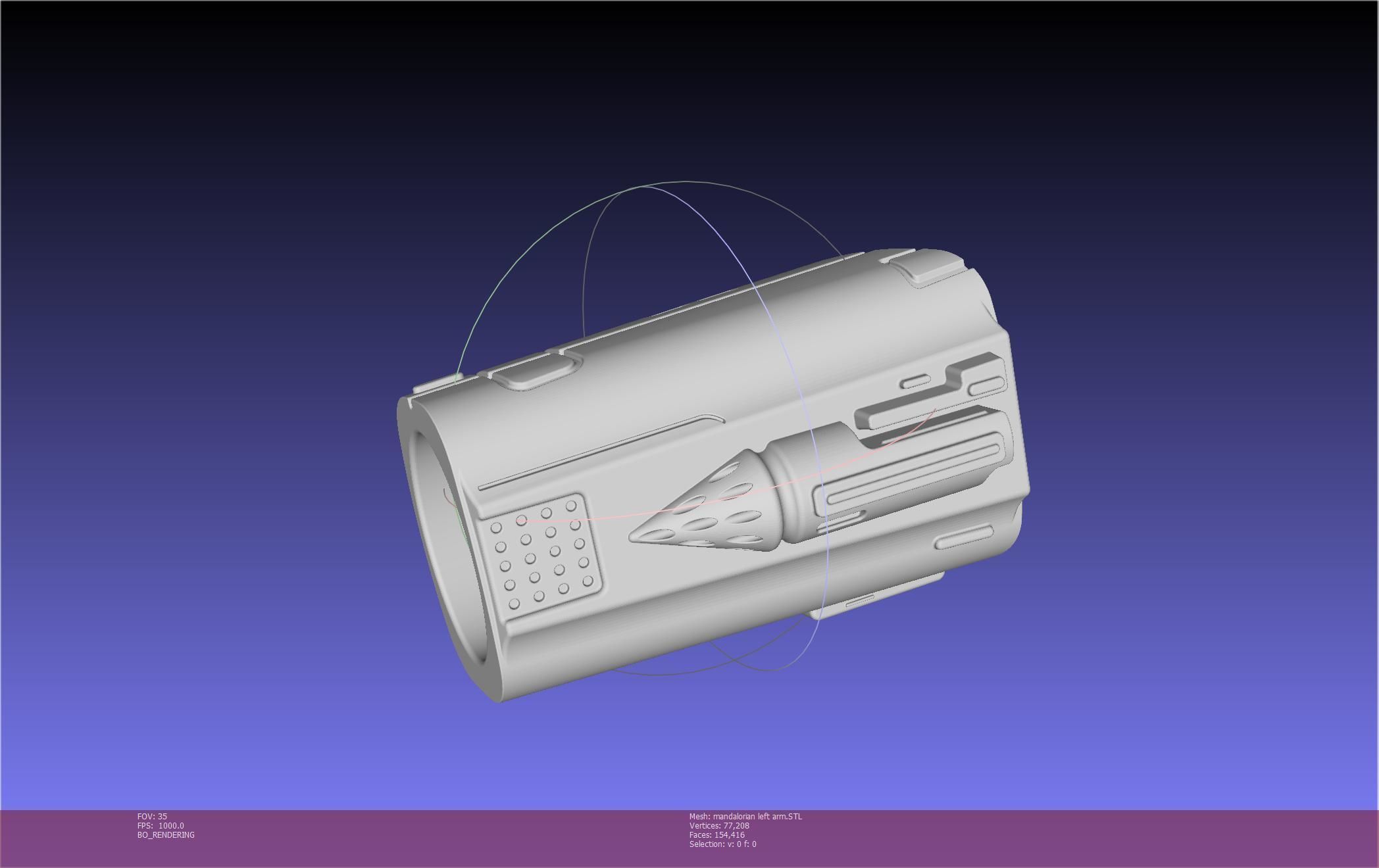 Star Wars Mandalorian Beskar Armor Left Arm Whistling Birds 3D print model_92