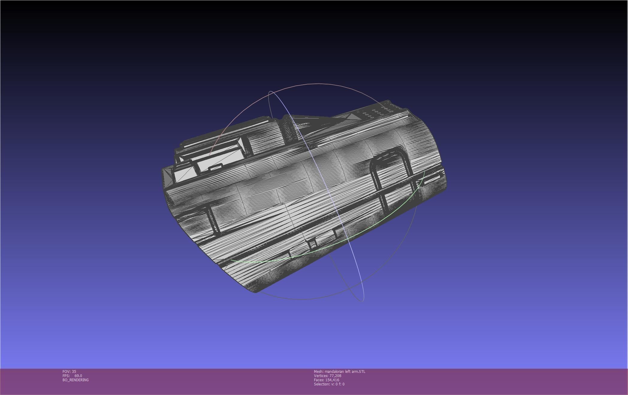 Star Wars Mandalorian Beskar Armor Left Arm Whistling Birds 3D print model_44