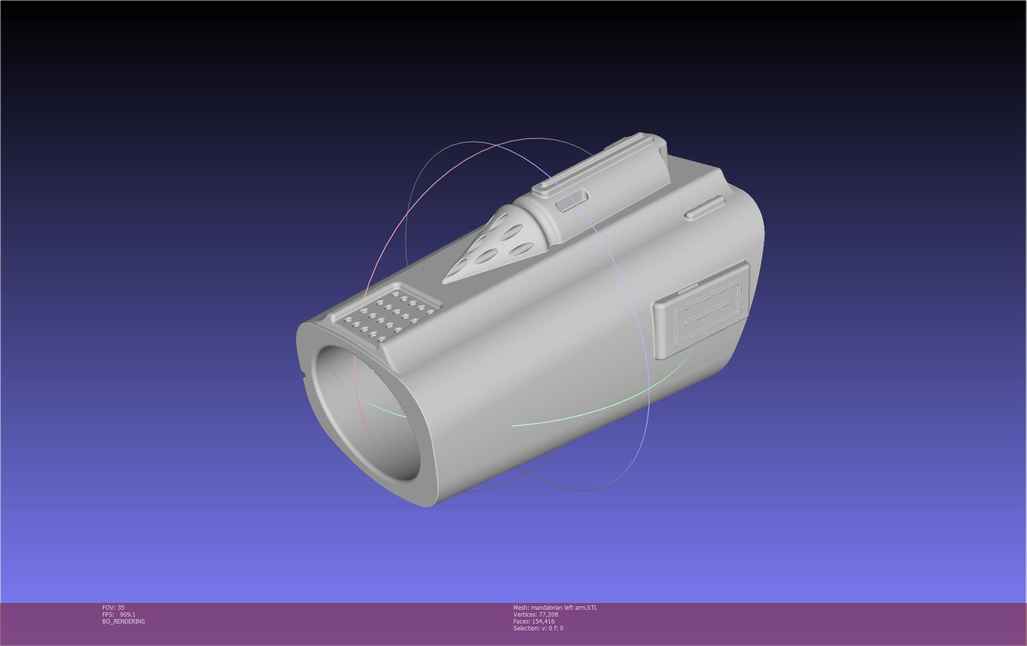 Star Wars Mandalorian Beskar Armor Left Arm Whistling Birds 3D print model_96