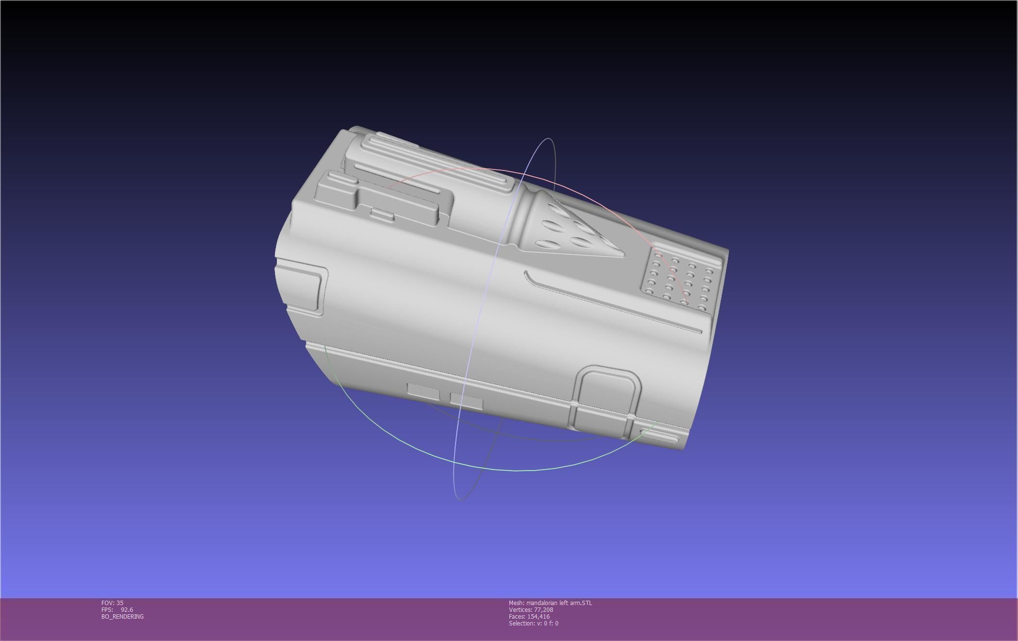 Star Wars Mandalorian Beskar Armor Left Arm Whistling Birds 3D print model_68