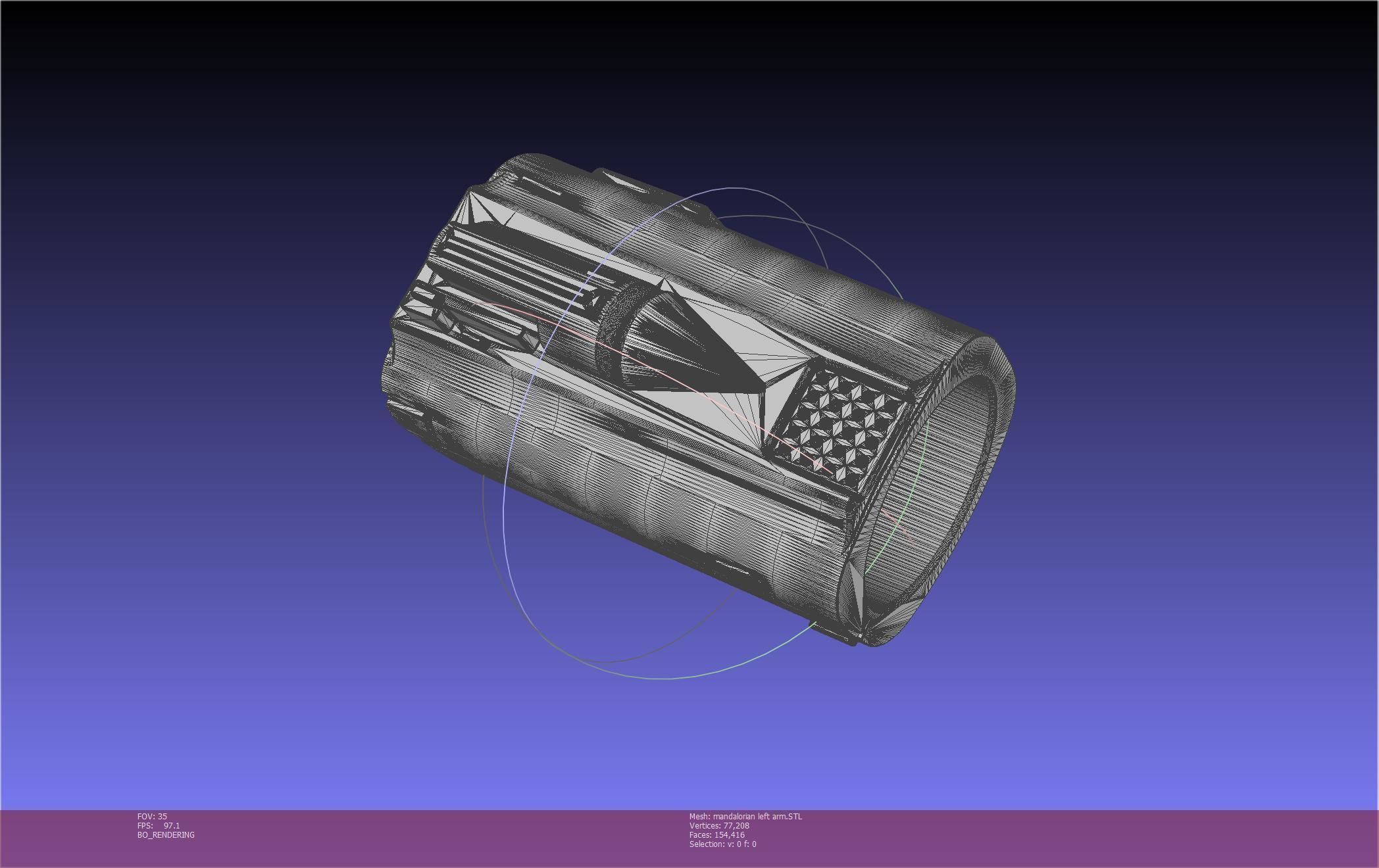 Star Wars Mandalorian Beskar Armor Left Arm Whistling Birds 3D print model_20