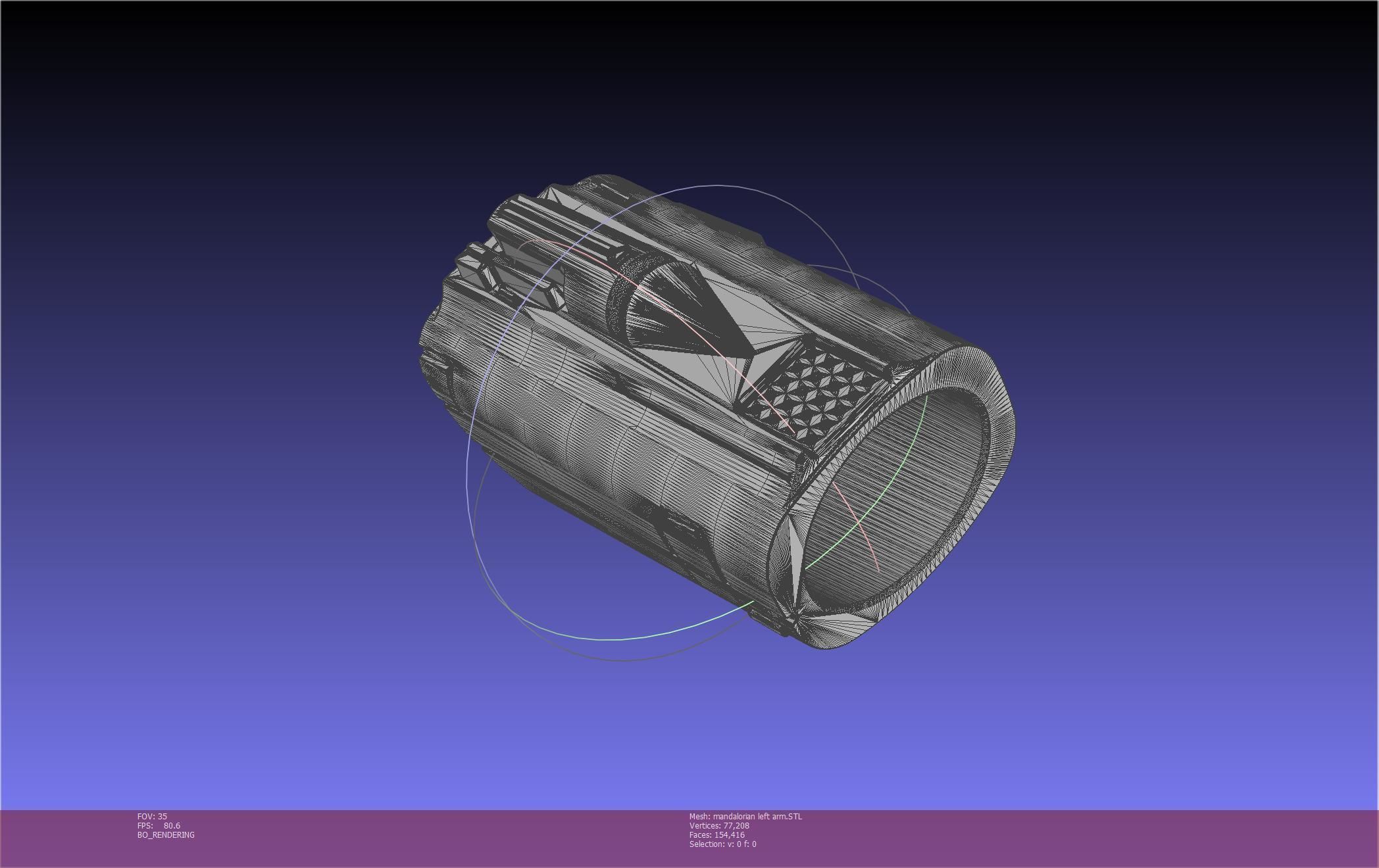 Star Wars Mandalorian Beskar Armor Left Arm Whistling Birds 3D print model_69