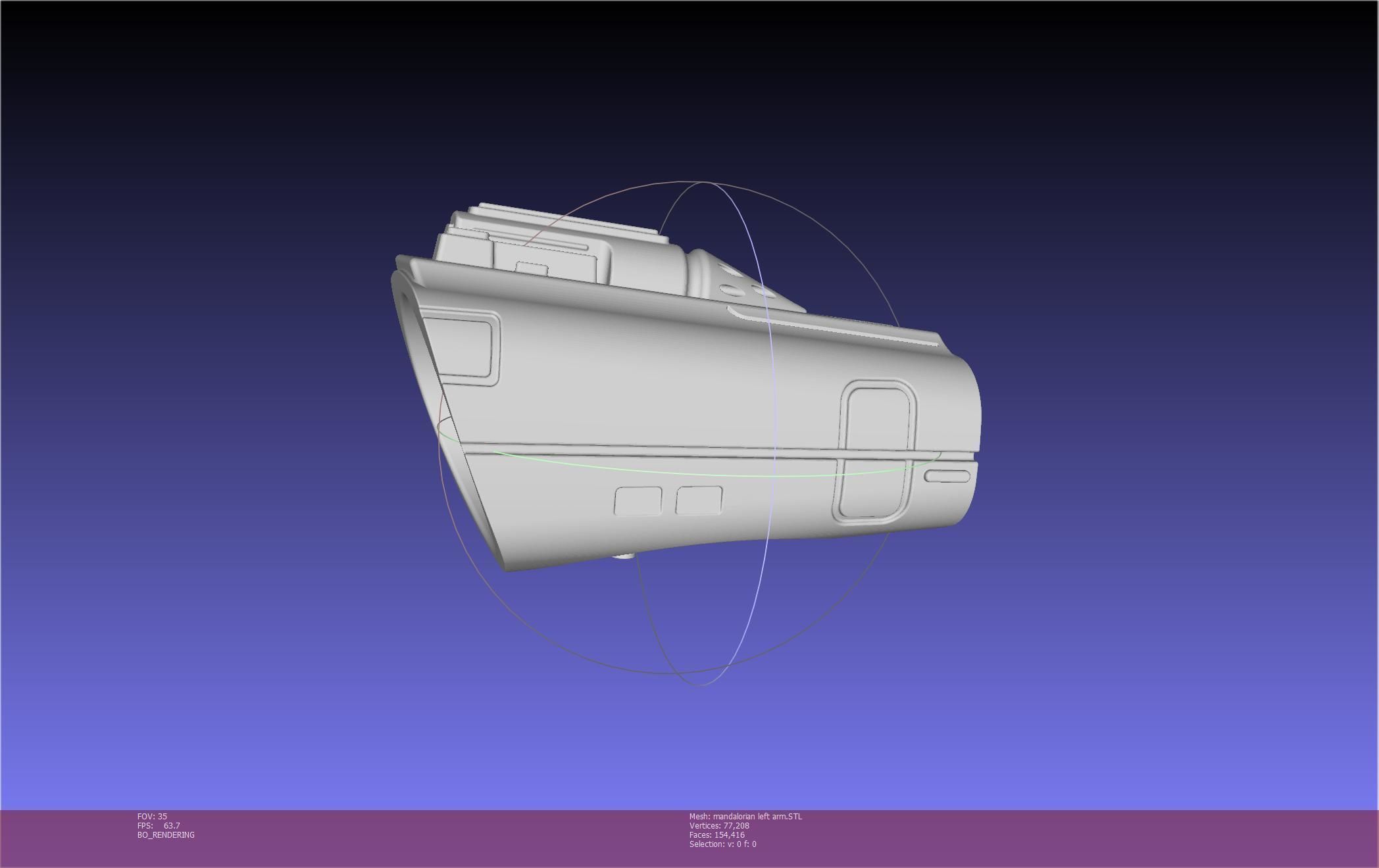 Star Wars Mandalorian Beskar Armor Left Arm Whistling Birds 3D print model_78