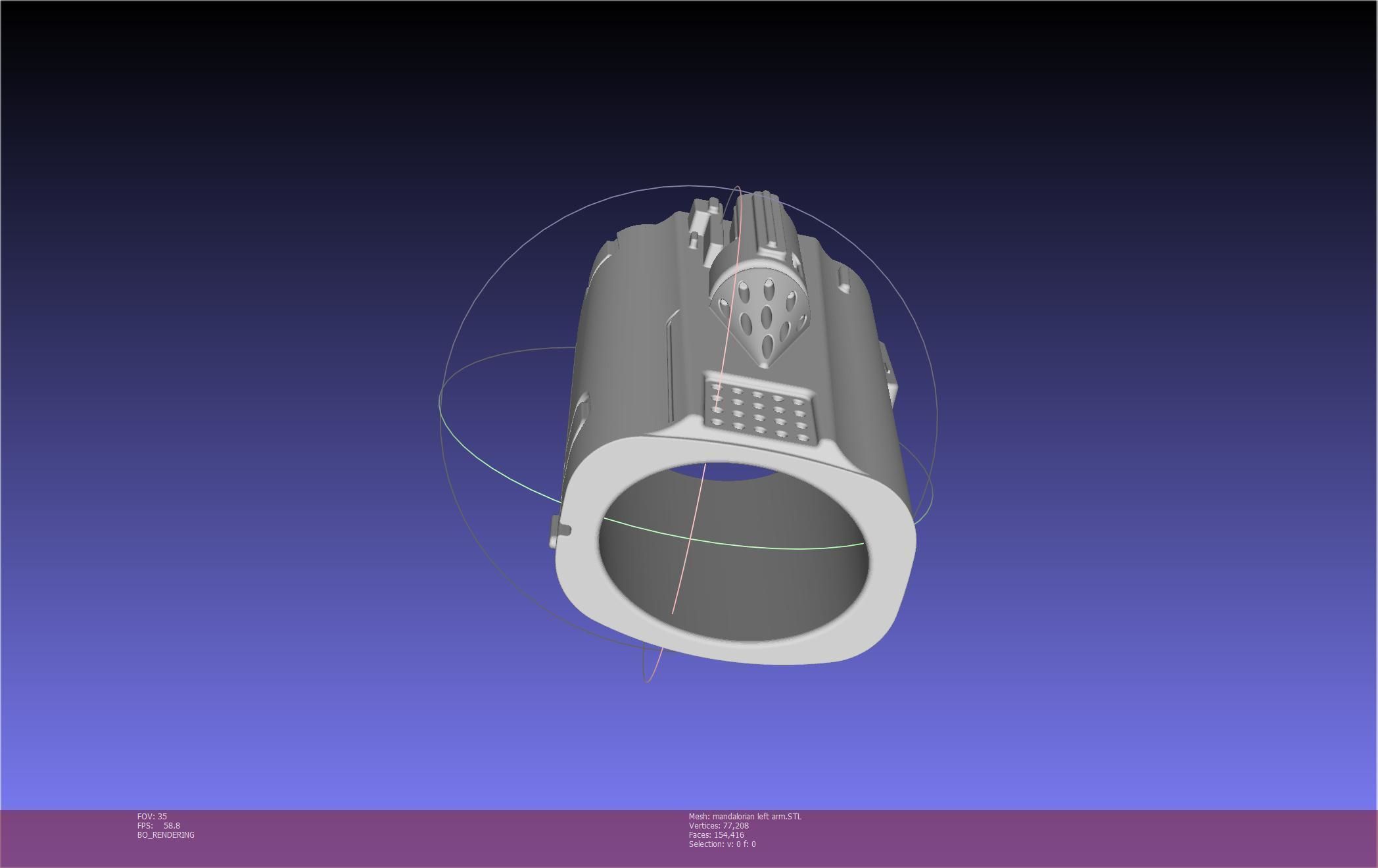 Star Wars Mandalorian Beskar Armor Left Arm Whistling Birds 3D print model_79