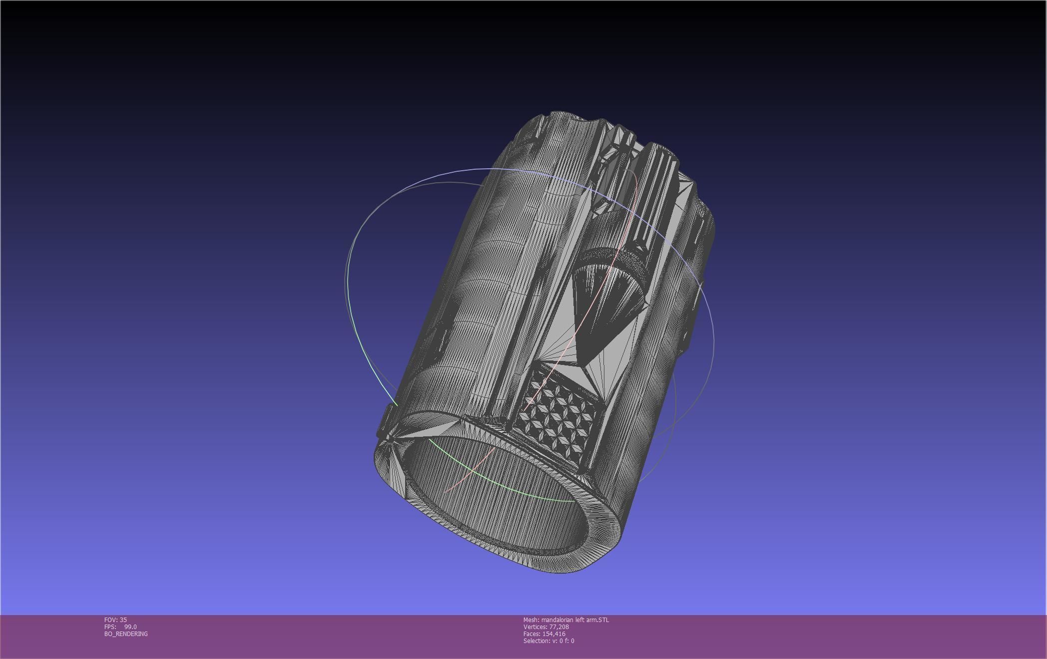 Star Wars Mandalorian Beskar Armor Left Arm Whistling Birds 3D print model_50